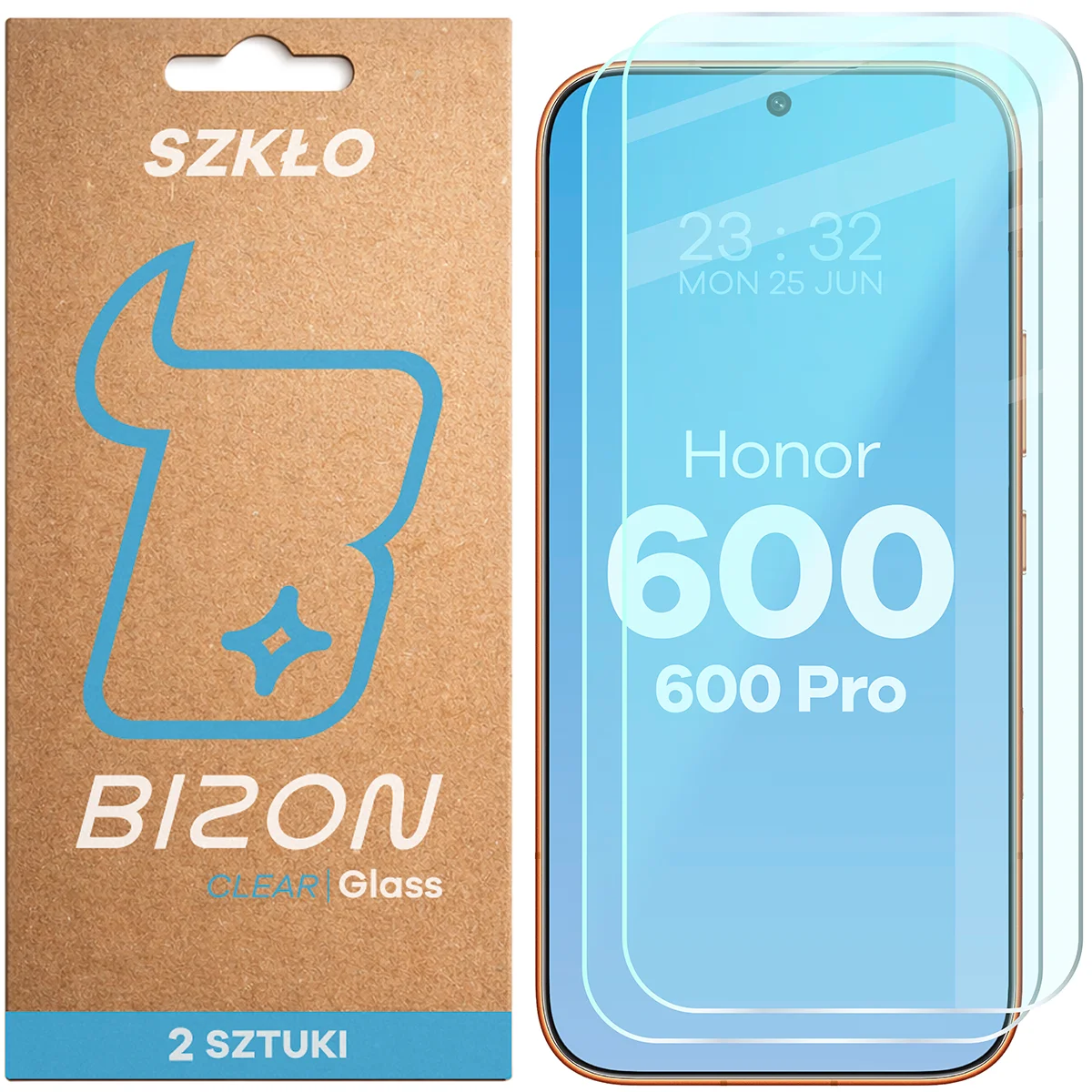 Szkło hartowane Bizon Glass Clear Duo do Honor 600 5G / 600 Pro 5G