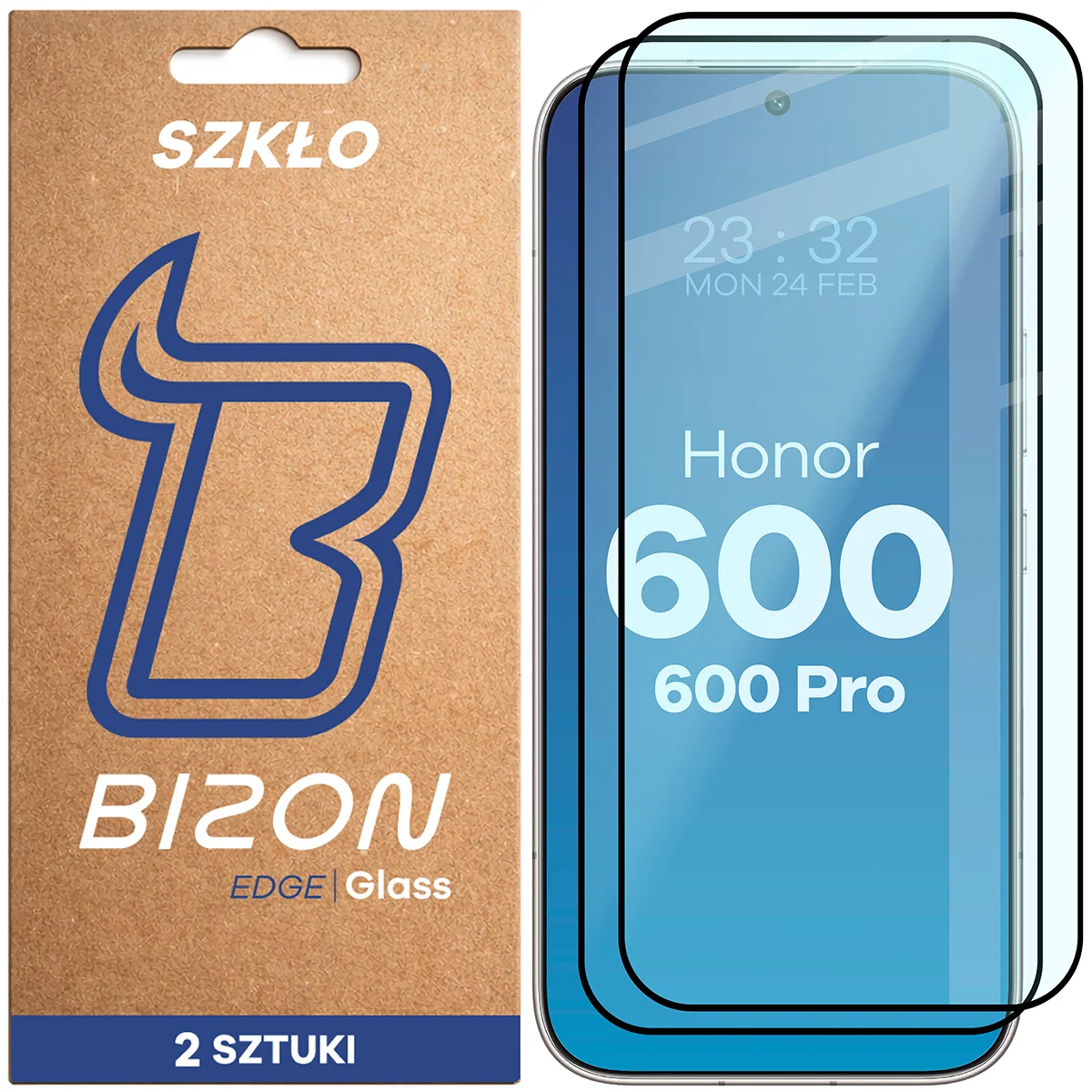 Sticlă securizată pentru întreaga suprafață Bizon Glass Edge Duo pentru Honor 600 5G / 600 Pro 5G