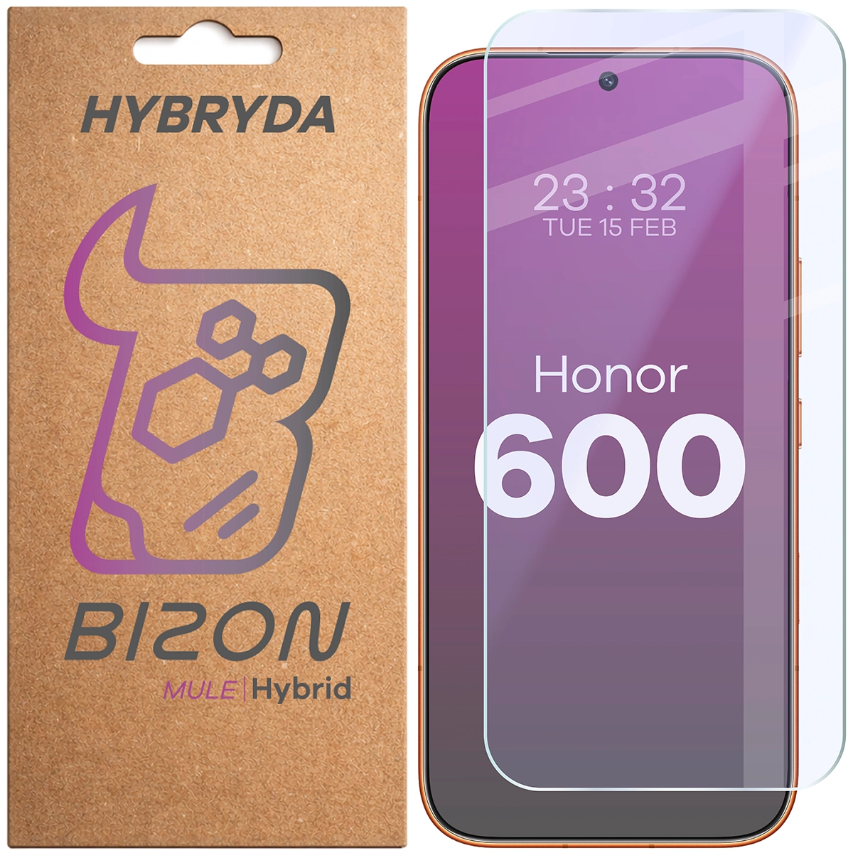 Hybrid glass for Honor 600 5G screen Bizon Hybrid Mule