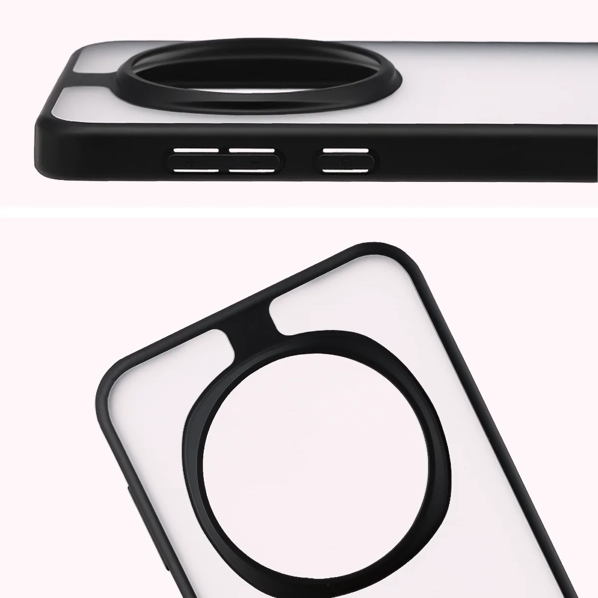 Vollständige Aussparung und erhöhte Kanten der Kamera in der Bizon Case Angelo Hülle