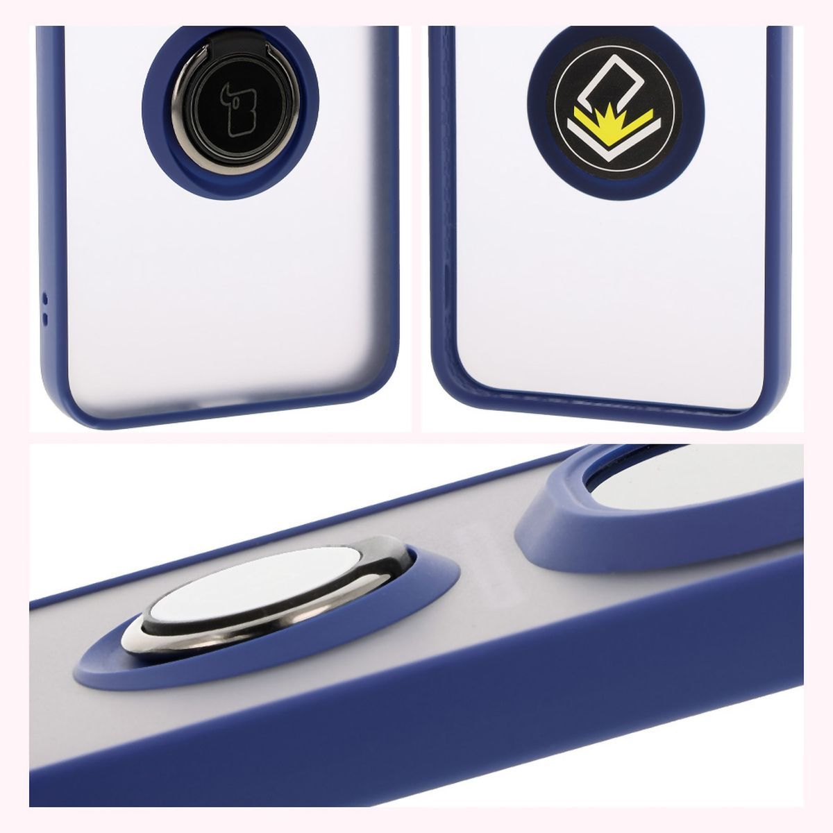Caracteristici Bizon Case Hybrid Ring: ramă antiderapantă și design mat
