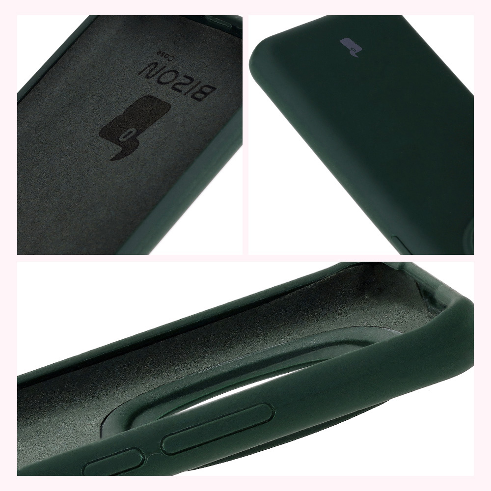 Bizon Soft Case construction: integrated covers, raised edges, and microfiber lining