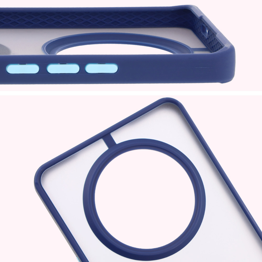 Close-up of raised edges near the display and camera island in Bizon Hybrid Ring case