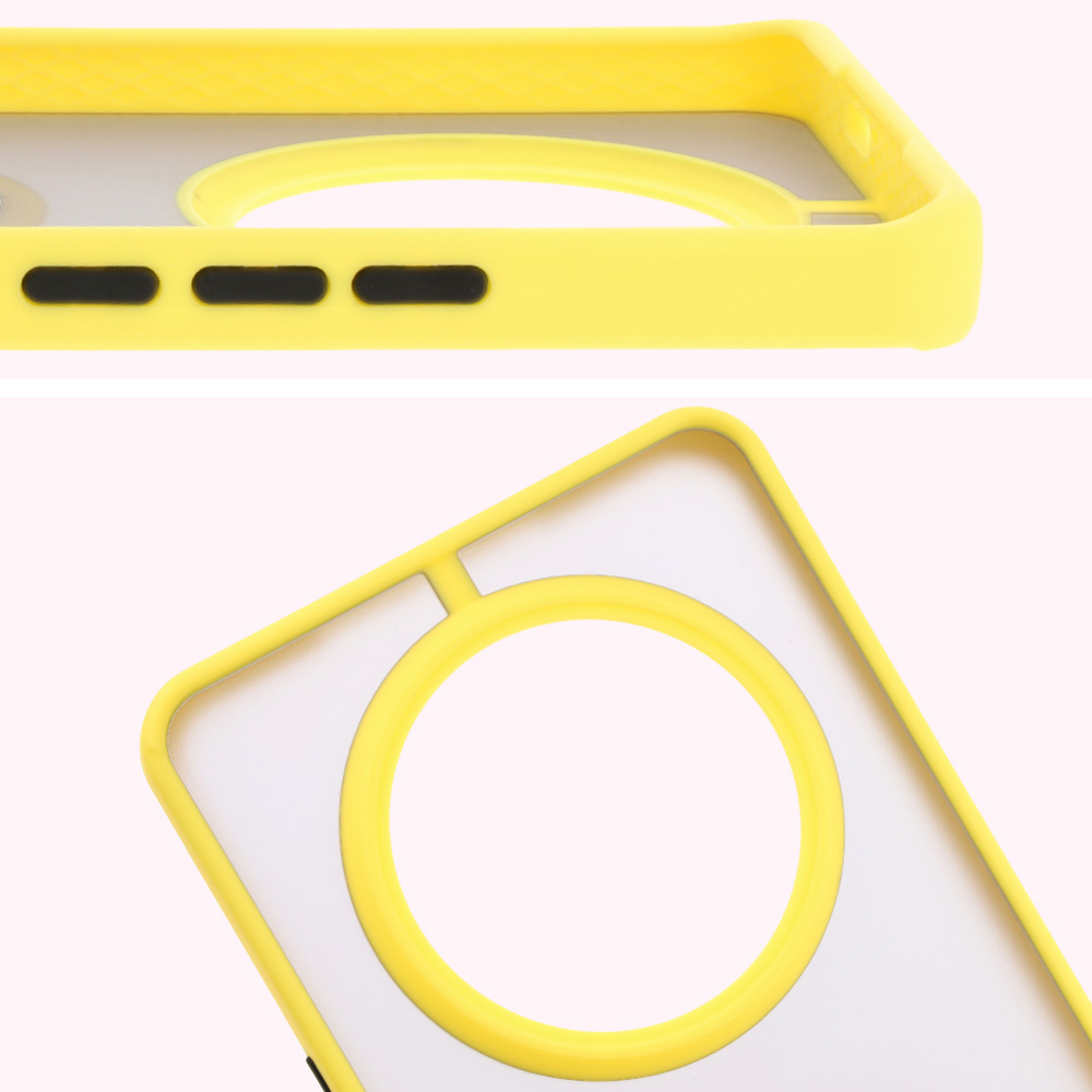 Close-up of raised edges near the display and camera island in Bizon Hybrid Ring case