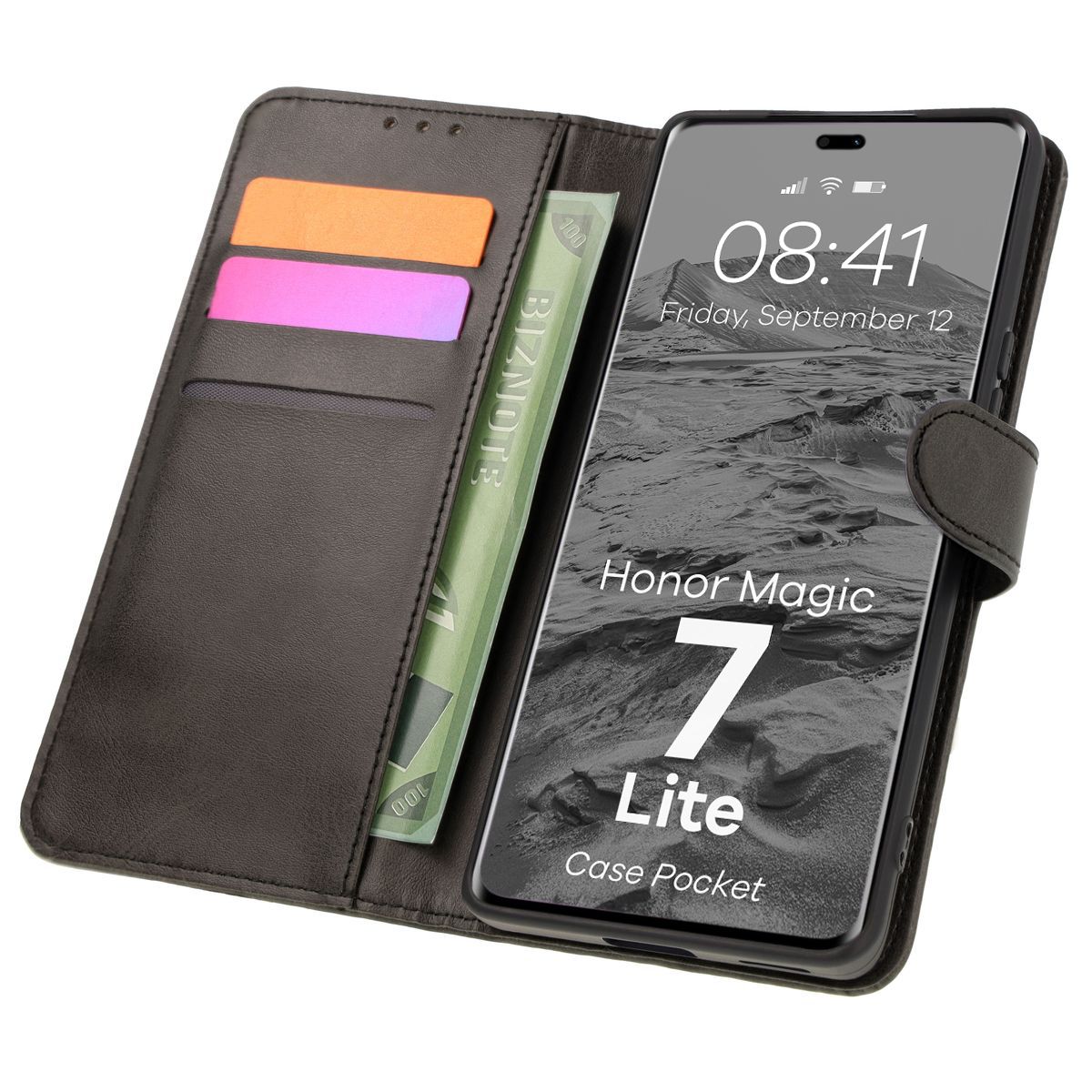 Bizon Case Pocket Klapphülle für Honor Magic7 Lite