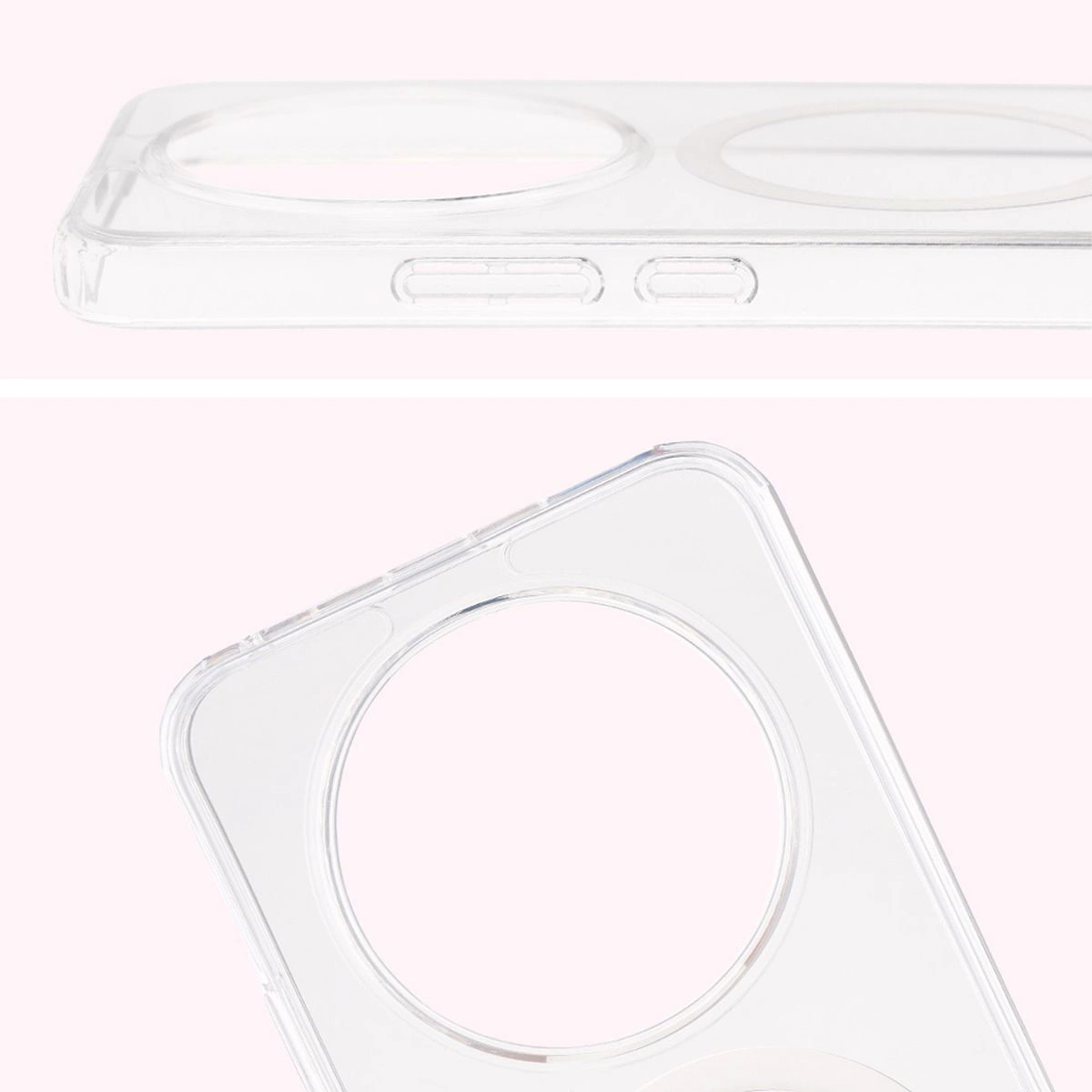 Vollständiger Ausschnitt und erhöhte Kanten der Kamera im Bizon Case CrystalO für das Honor Magic8 Lite