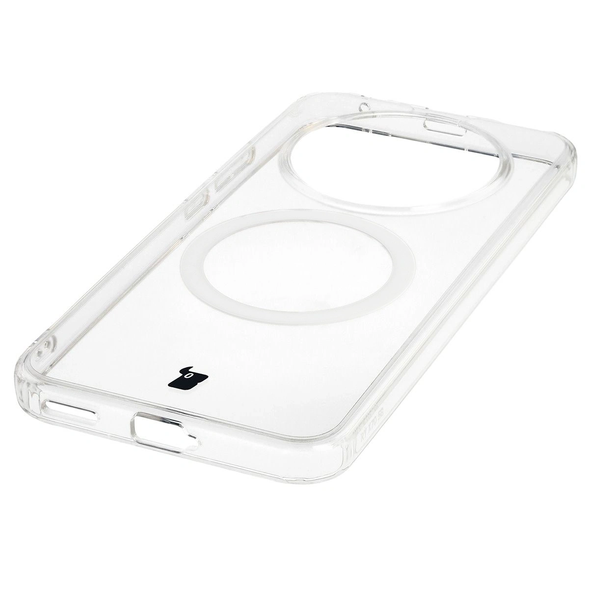 Integrierte Tasten, Aussparungen und hybrides Material im Bizon Case CrystalO für das Honor Magic8 Lite