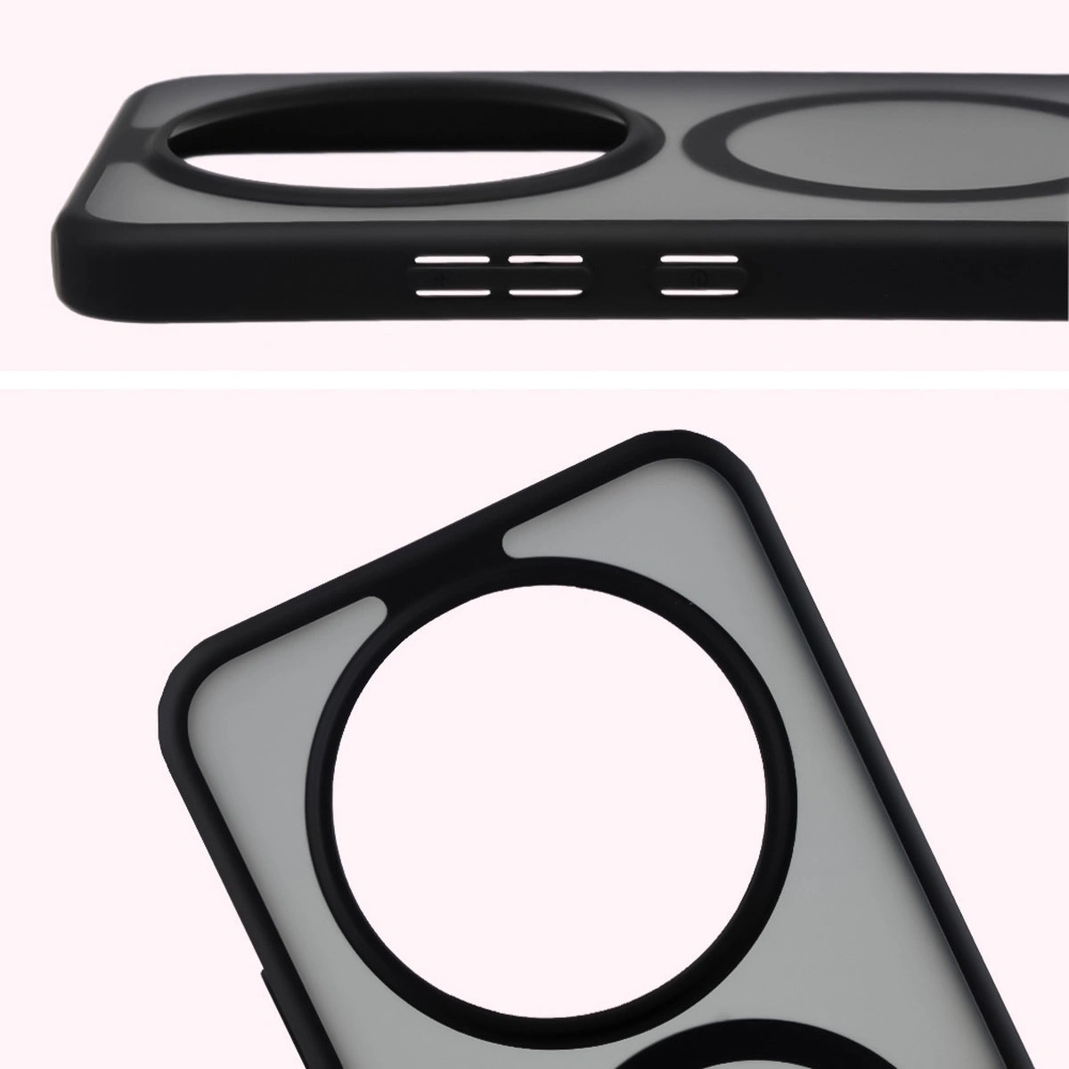 Vollständiger Ausschnitt und erhöhte Ränder der Kamera in der Bizon Case MatteO Hülle für Honor Magic8 Lite