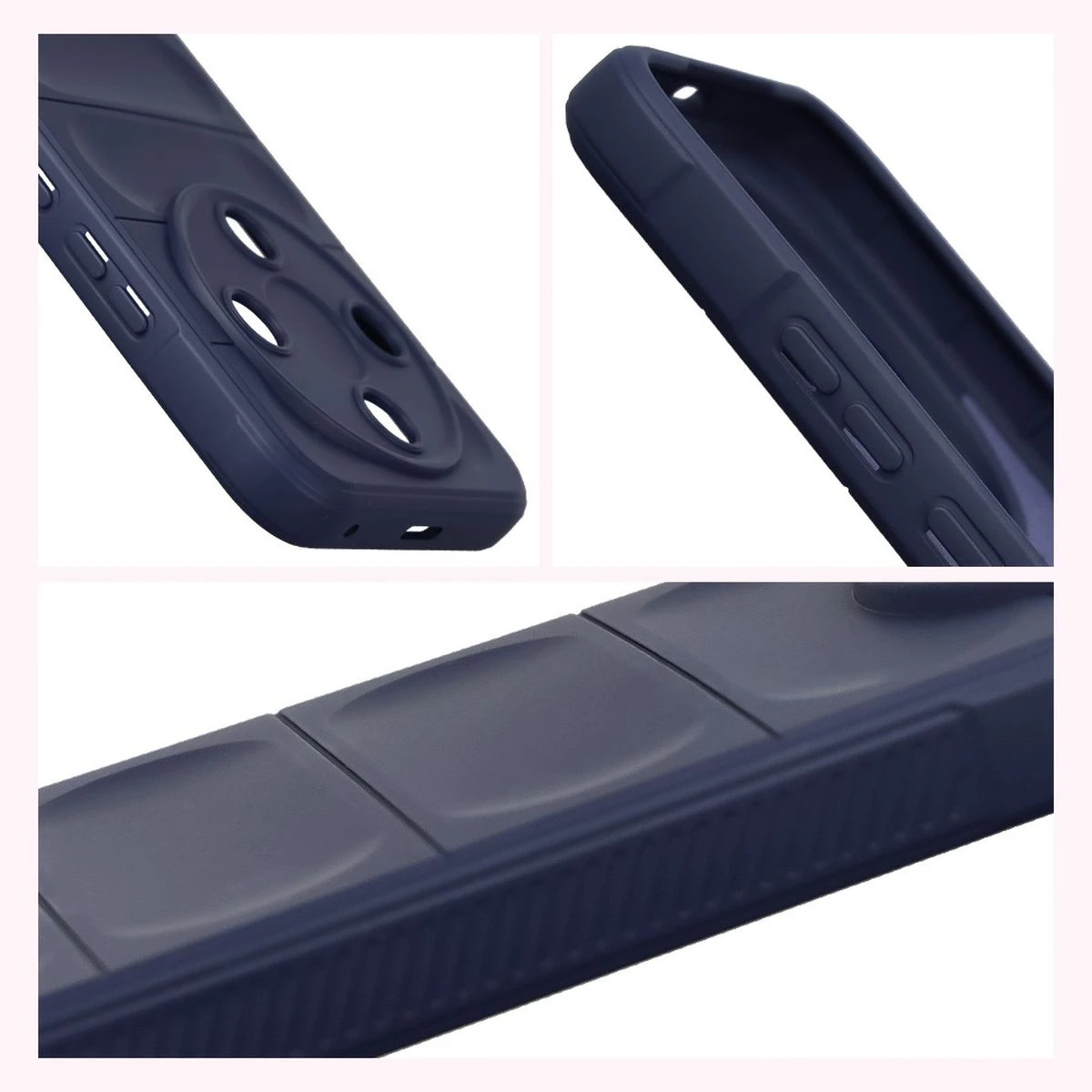 Textured sides and raised edges of the screen and camera in the Bison Case Tur for Honor Magic8 Lite