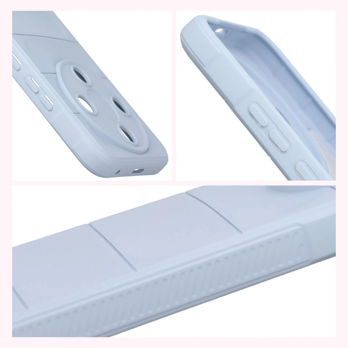 Strukturierte Seiten und erhöhte Kanten des Bildschirms und der Kamera in der Bizon Case Tur für Honor Magic8 Lite