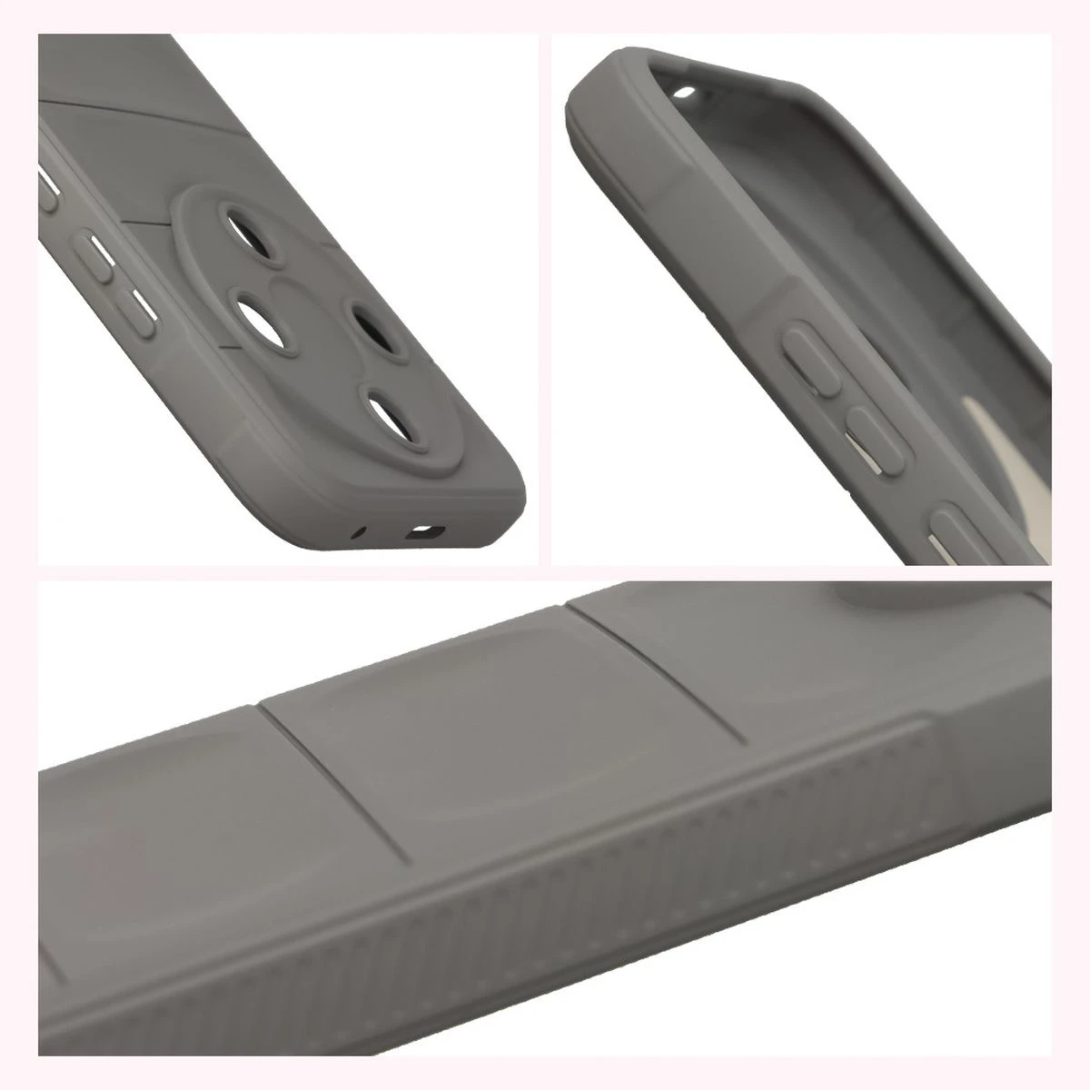 Strukturierte Seiten und erhöhte Kanten des Bildschirms und der Kamera in der Bizon Case Tur für Honor Magic8 Lite