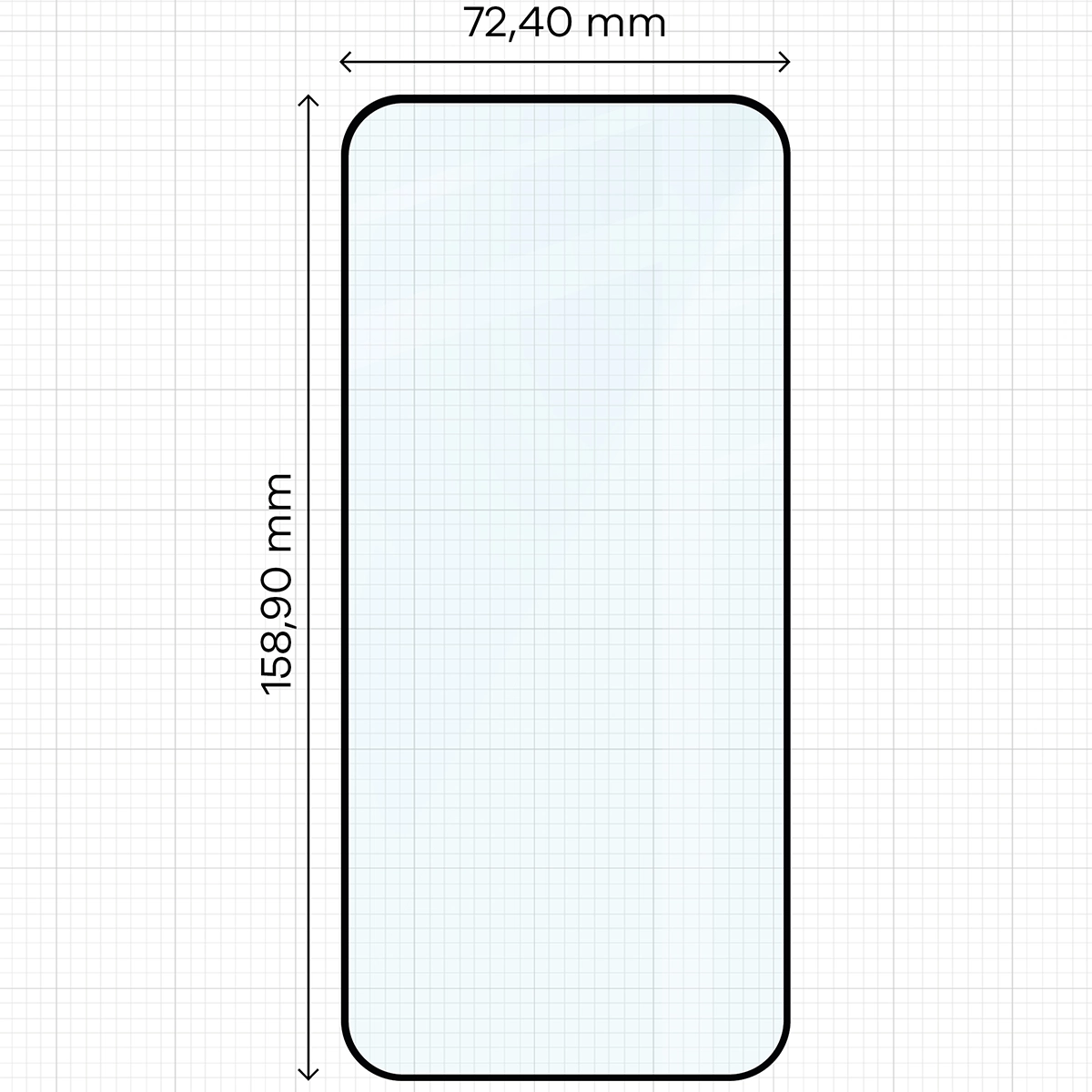 Wymiary szkła Bizon Glass Edge Duo do Honor Magic8 Lite