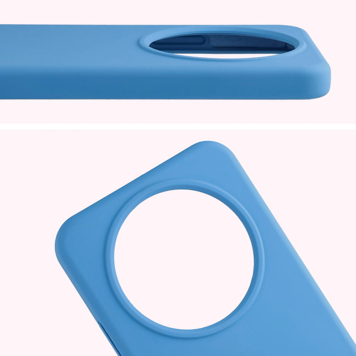 Nahaufnahme der Aussparung für die Objektive in der Bizon Soft Case Hülle für das Honor Magic8 Lite