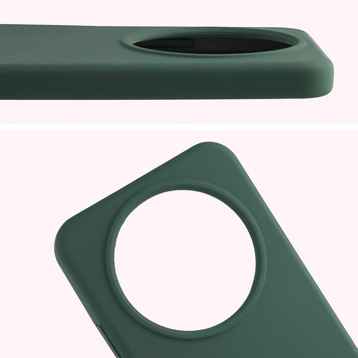 Close-up of the lens cutout in the Bison Soft Case for Honor Magic8 Lite