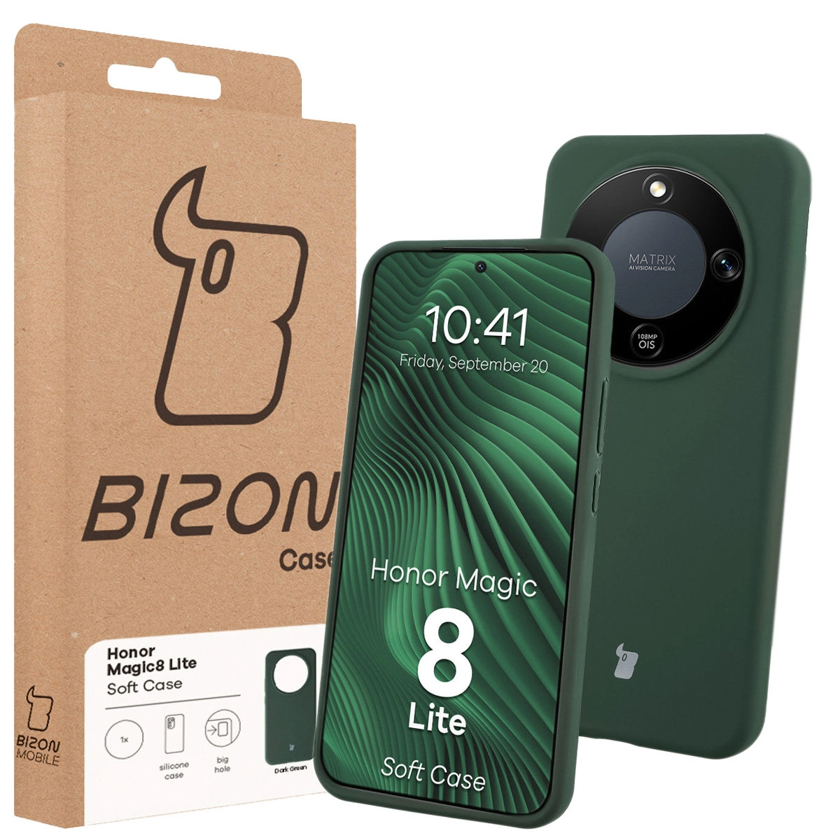 Front of the Bison Case box with a dedicated label for Honor Magic8 Lite