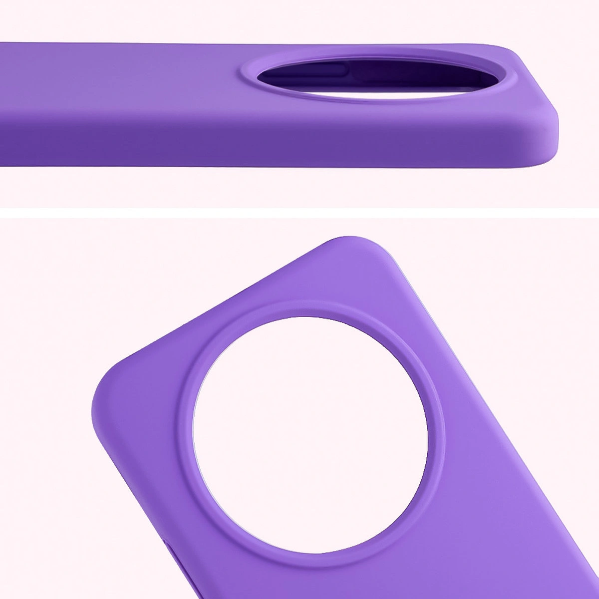 Nahaufnahme der Aussparung für die Objektive in der Bizon Soft Case für das Honor Magic8 Lite