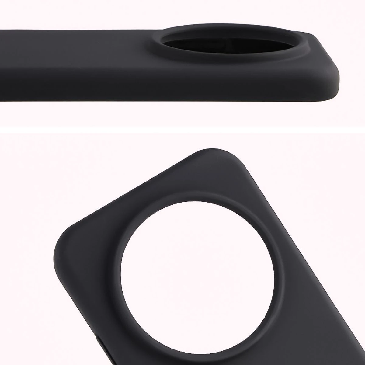 Nahaufnahme des Ausschnitts für die Objektive in der Bizon Soft Case Hülle für das Honor Magic8 Pro