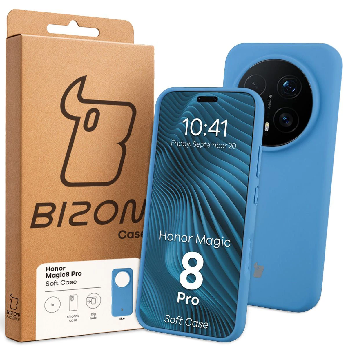 Front of the Bison Case box with a dedicated label for Honor Magic8 Pro