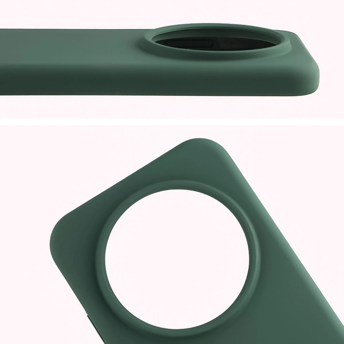 Close-up of the lens cutout in the Bison Soft Case for Honor Magic8 Pro