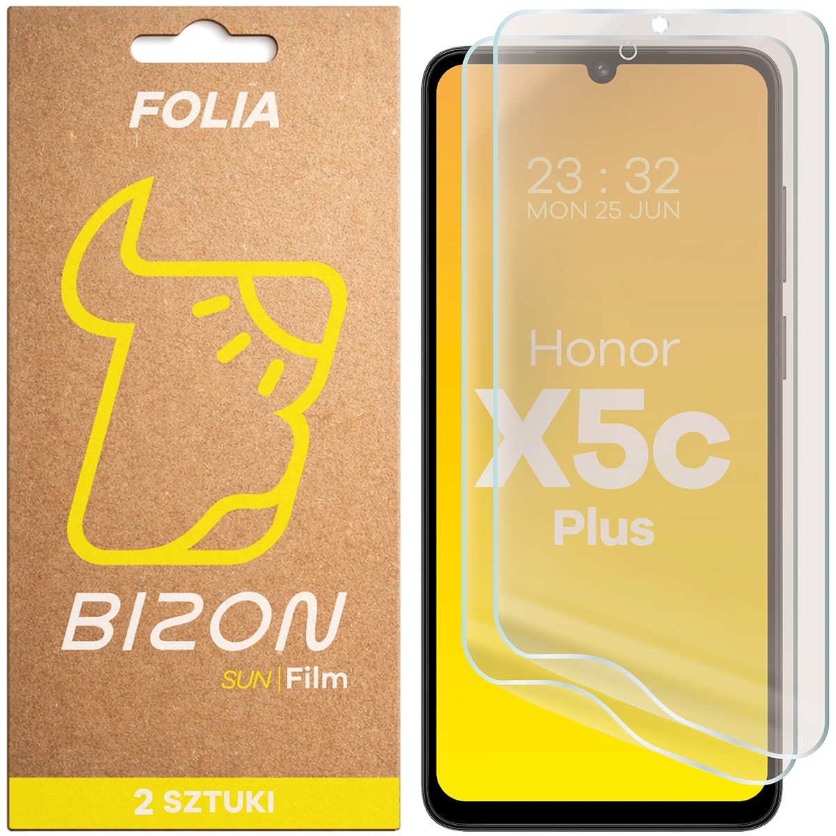 Folia matowa na ekran Bizon Film Sun Duo do Honor X5c Plus, 2 sztuki