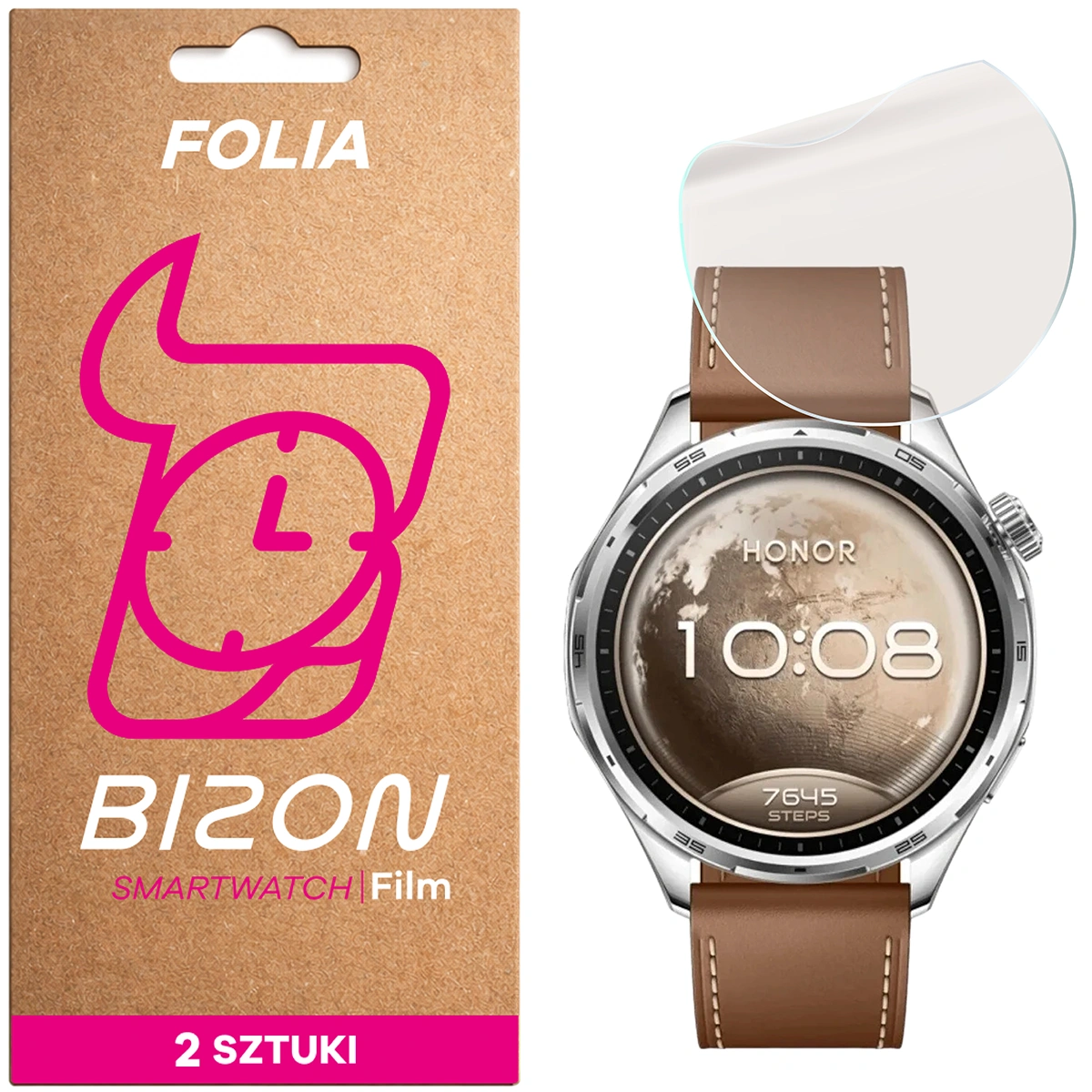 Matte film for the screen Bizon Watch Film Matte Duo for Honor Watch 6, 2 pieces
