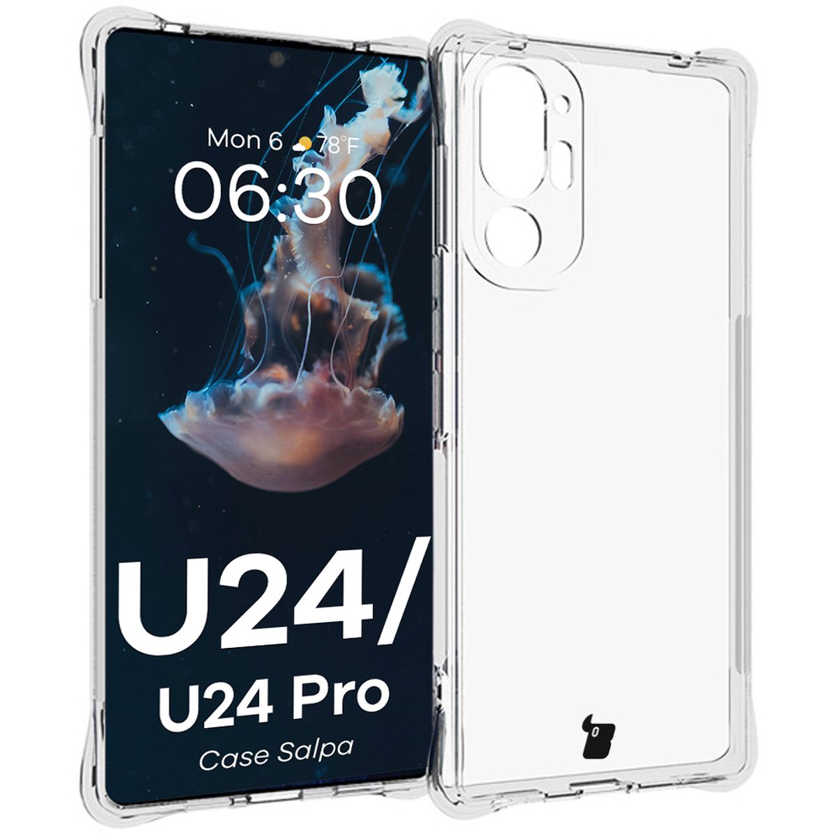 Transparent Bizon Case Salpa for HTC U24 Pro