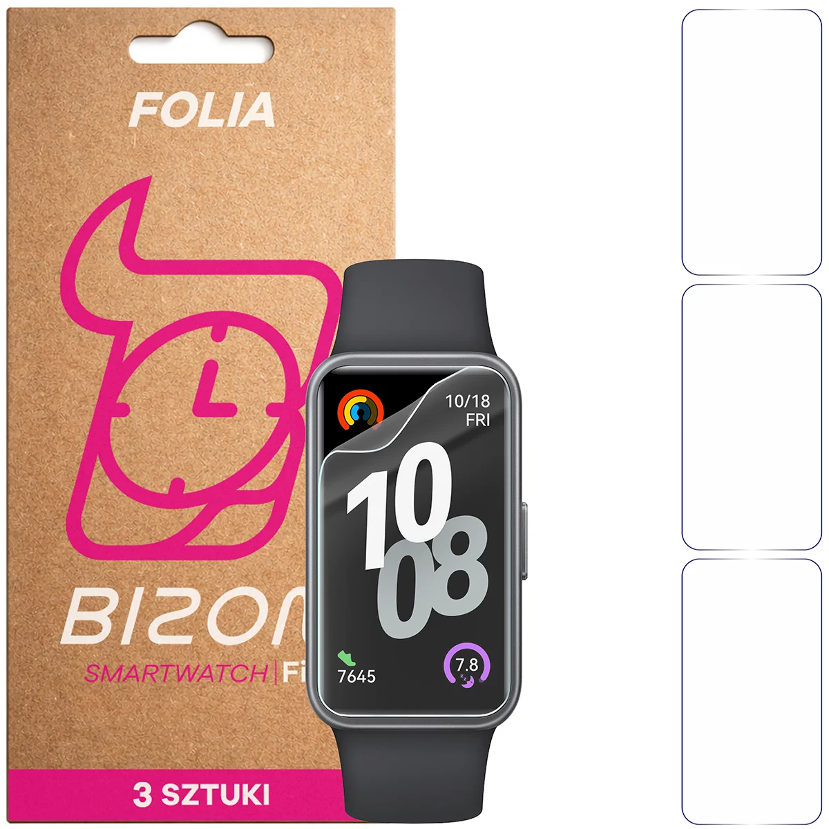 Folia hydrożelowa Bizon Watch Film HydroFlex dla Huawei Band 10