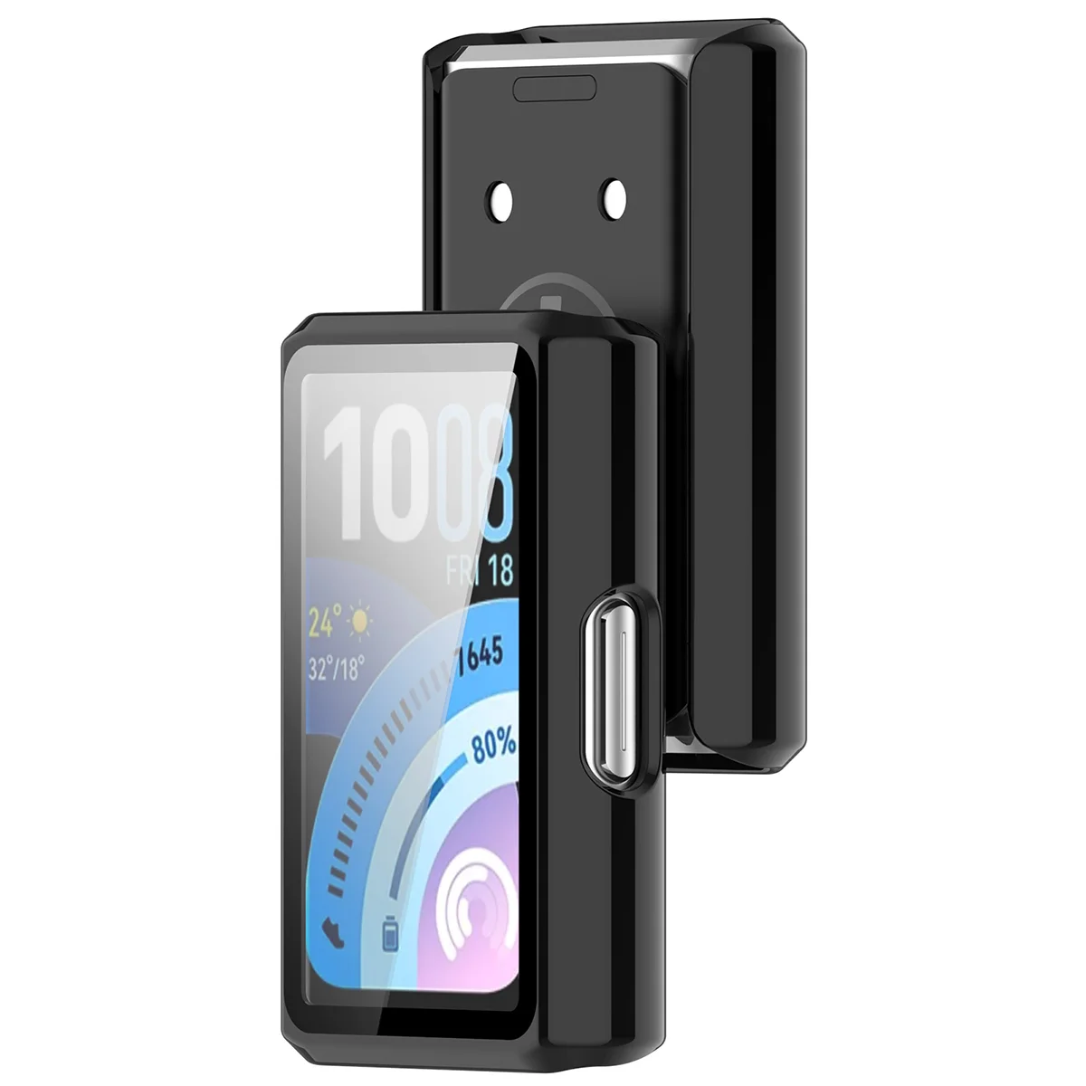 Case with built-in glass Bizon Case Watch Adamo for Huawei Band 11 Pro