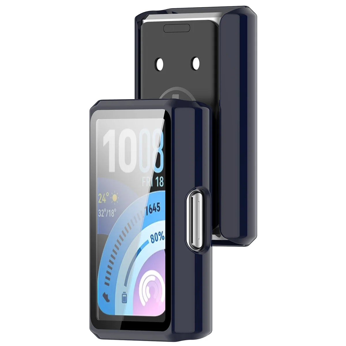 Case with built-in glass Bizon Case Watch Adamo for Huawei Band 11 Pro