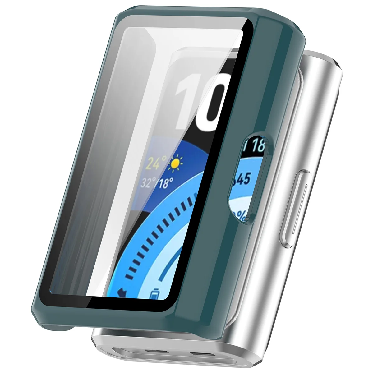 Wizualizacja nakładania etui Bizon Case Watch Adamo do Huawei Band 11 Pro