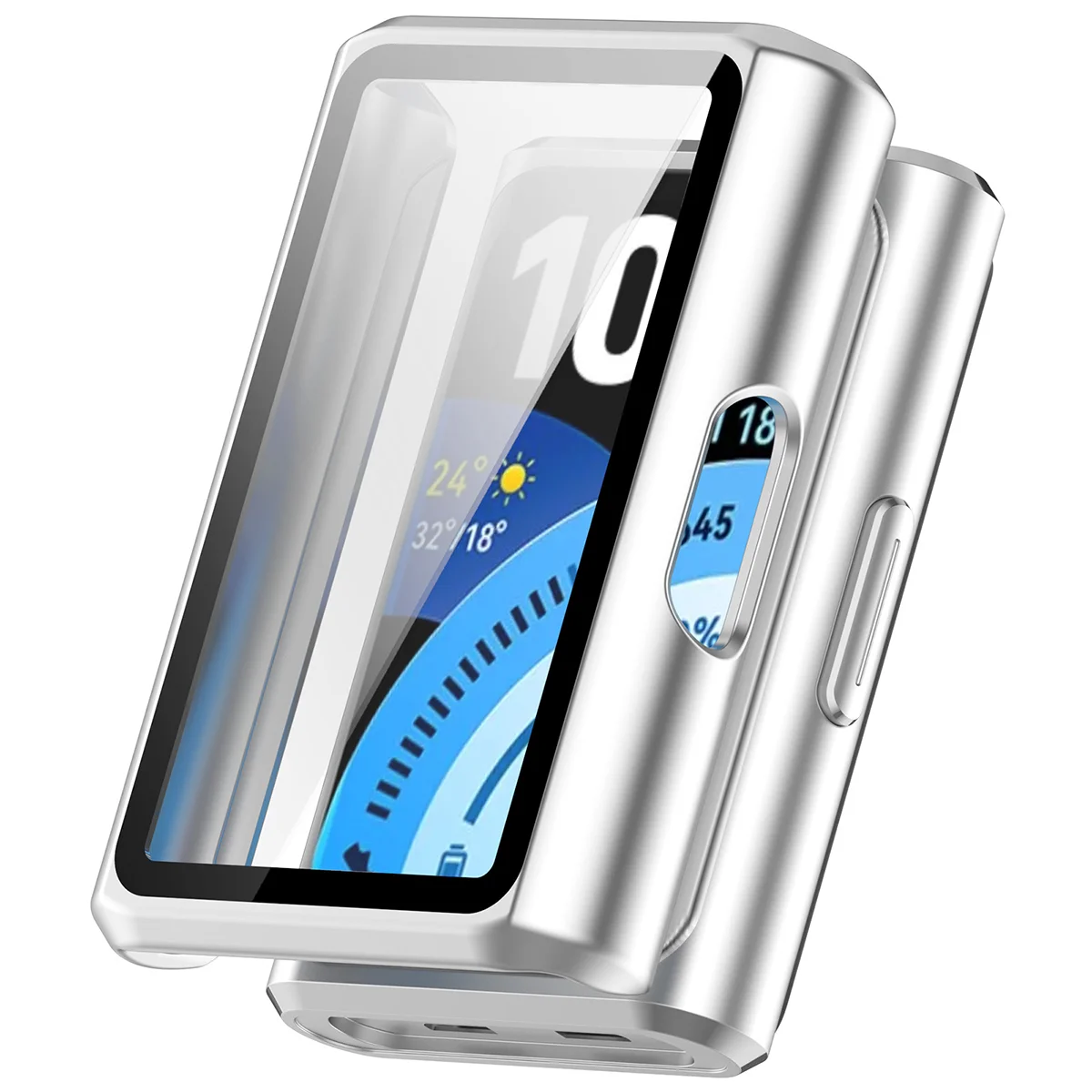 Wizualizacja nakładania etui Bizon Case Watch Adamo do Huawei Band 11 Pro