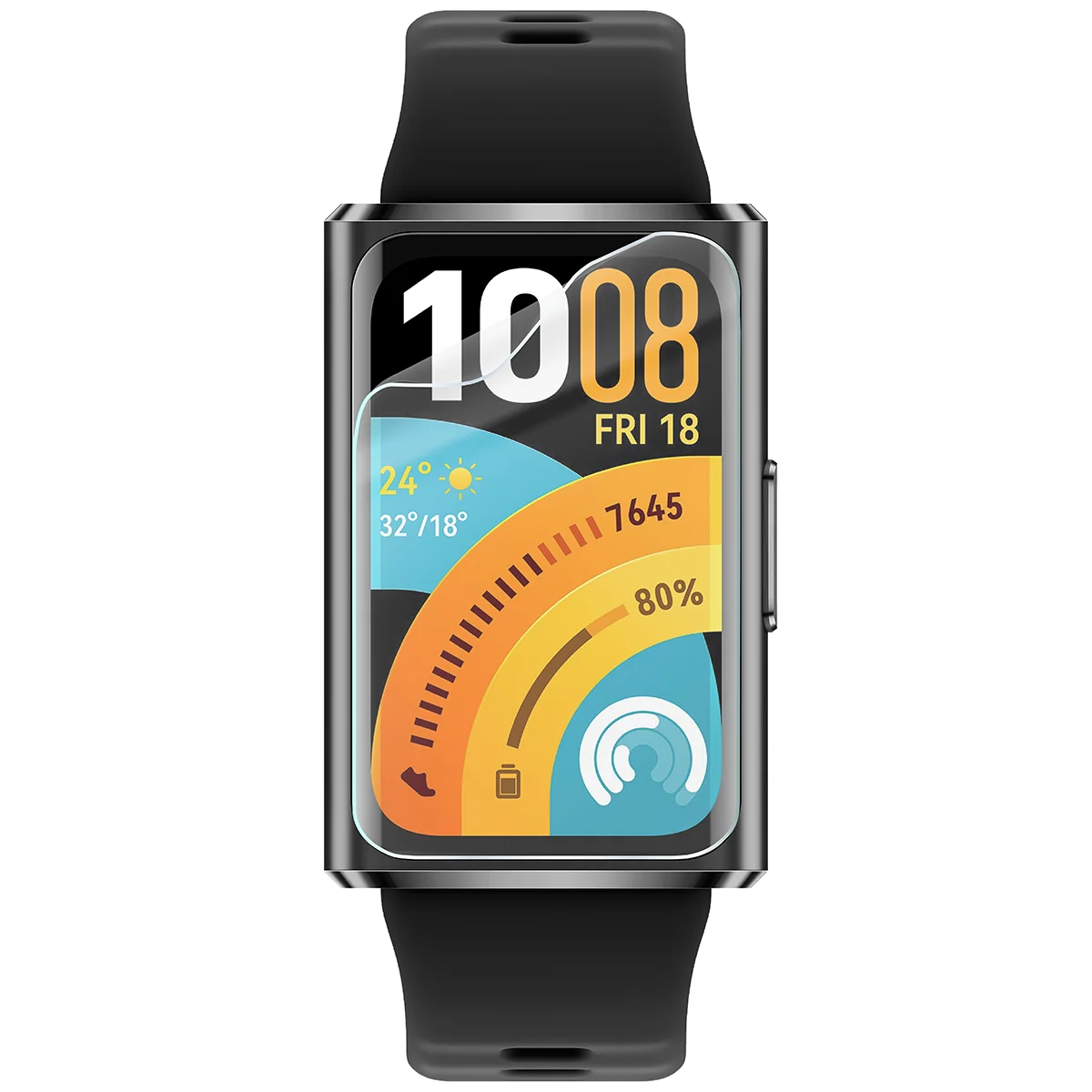 Bison Watch Film HydroFlex hydrogel film for Huawei Band 11 Pro on the watch