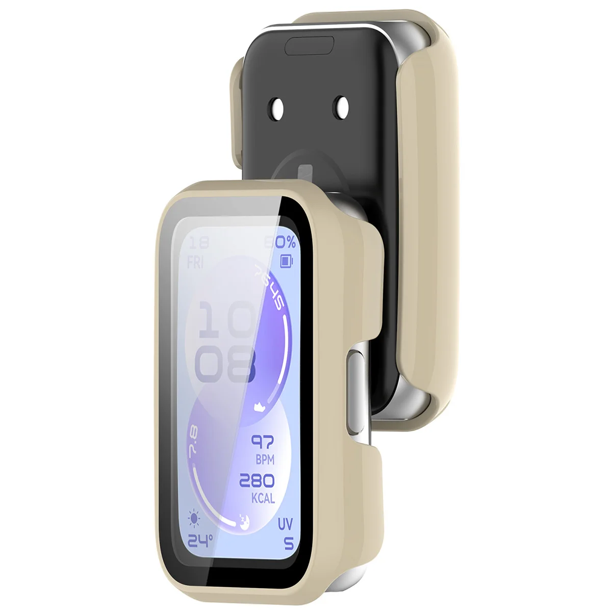 Carcasă cu sticlă integrată Bizon Case Watch Adamo pentru Huawei Band 11