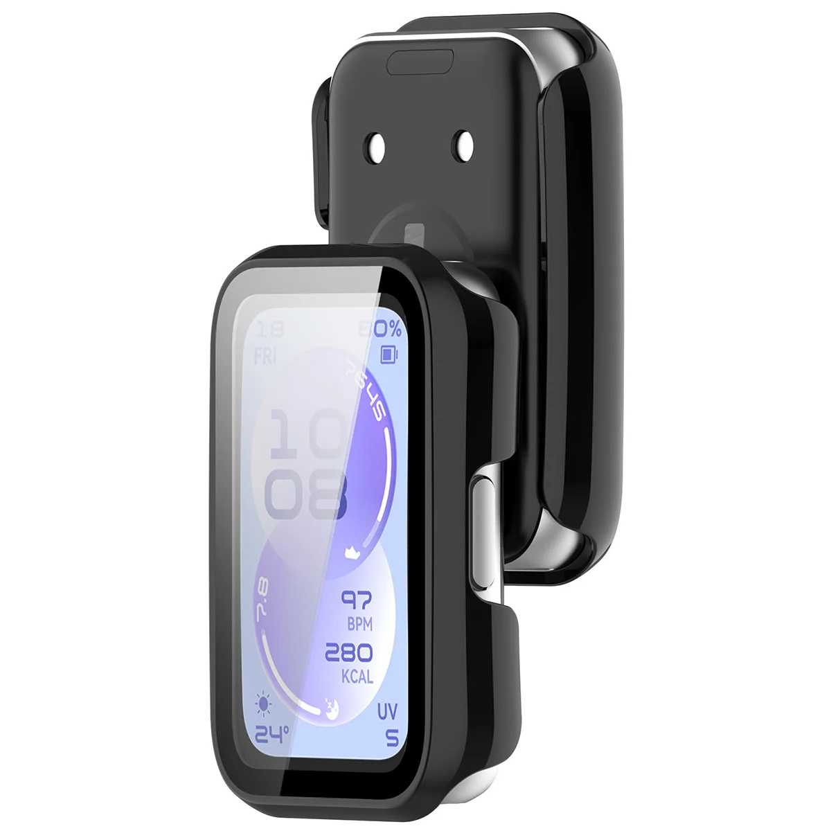 Carcasă cu sticlă integrată Bizon Case Watch Adamo pentru Huawei Band 11