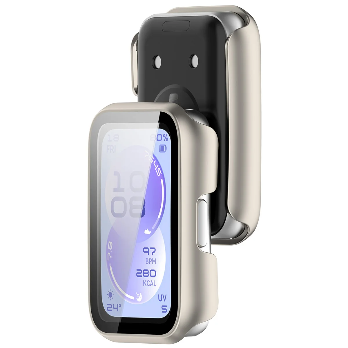 Carcasă cu sticlă încorporată Bizon Case Watch Adamo pentru Huawei Band 11