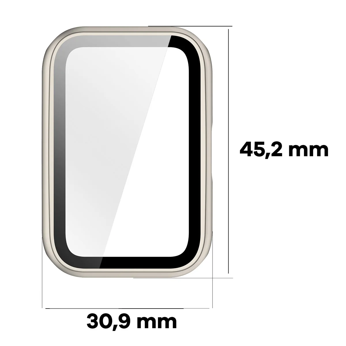 Dimensiunile carcasei Bizon Case Watch Adamo pentru Huawei Band 11