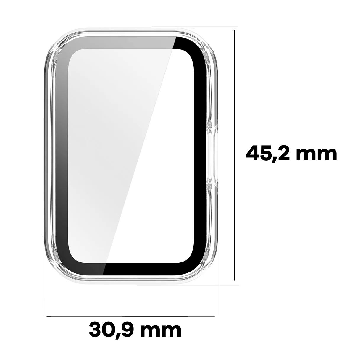 Dimensions of the Bizon Case Watch Adamo for Huawei Band 11