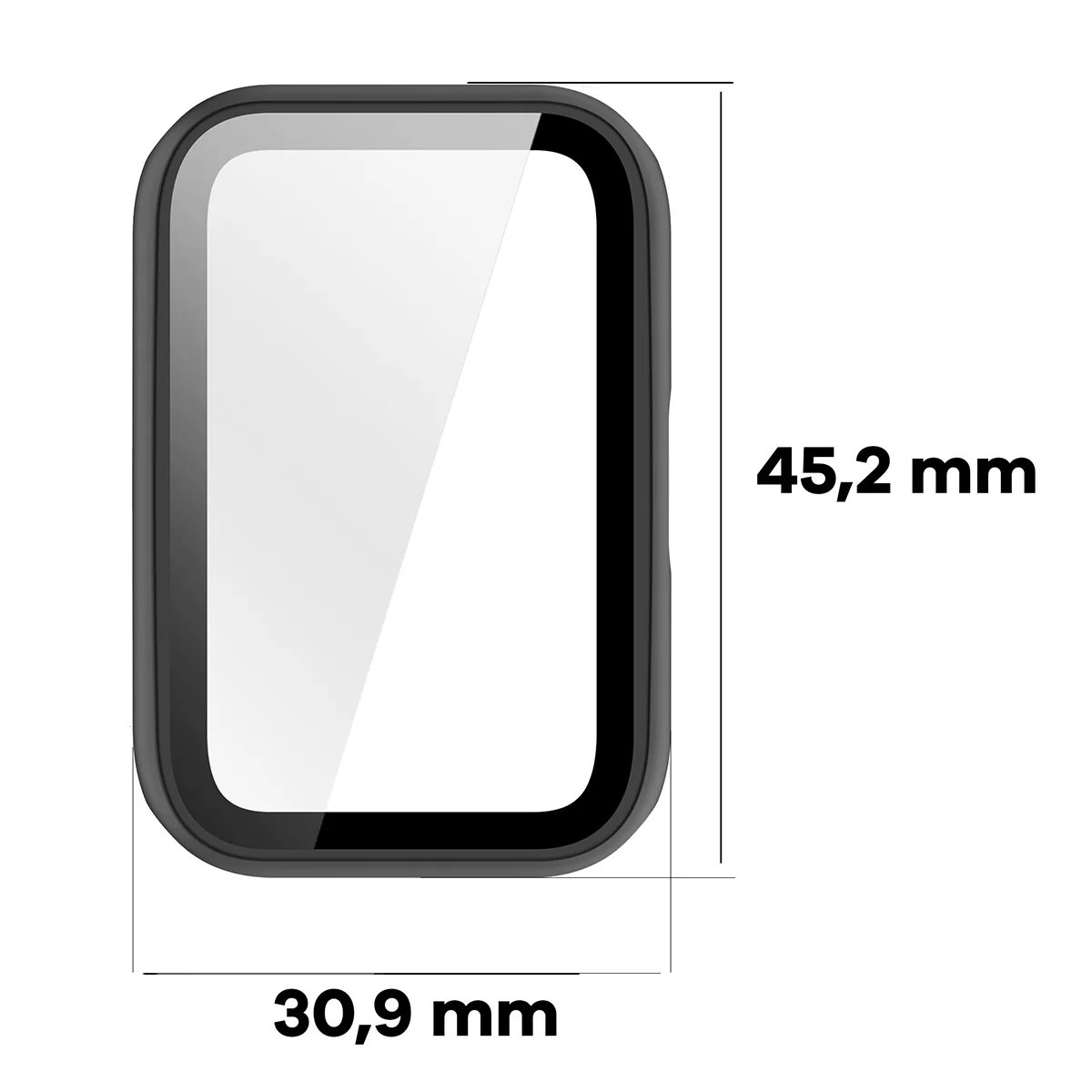 Dimensiunile carcasei Bizon Case Watch Adamo pentru Huawei Band 11