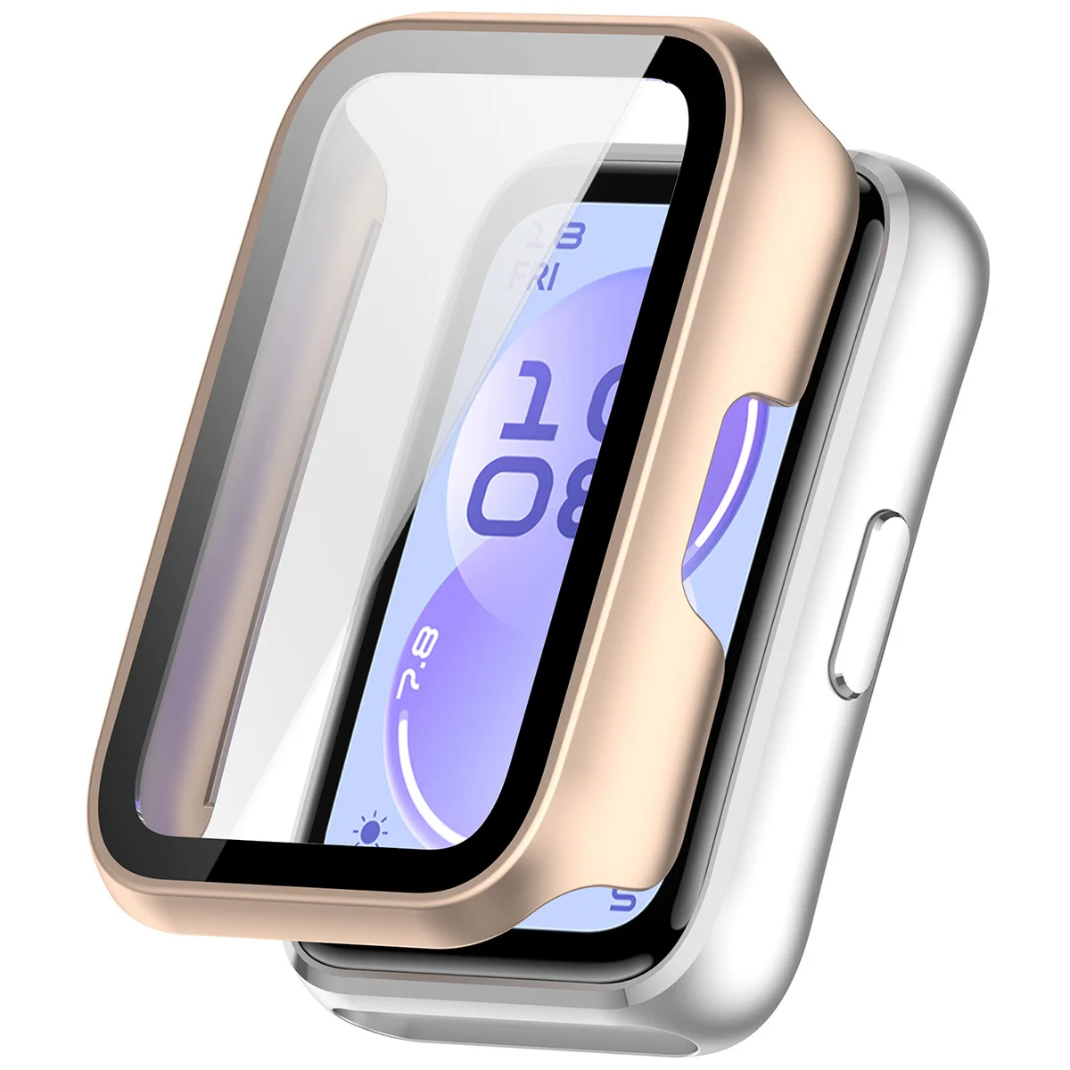 Vizualizare a montării husei Bizon Case Watch Adamo pentru Huawei Band 11