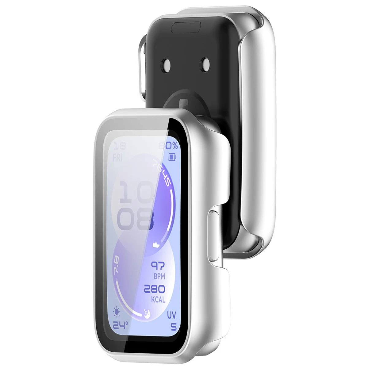 Case with built-in glass Bizon Case Watch Adamo for Huawei Band 11
