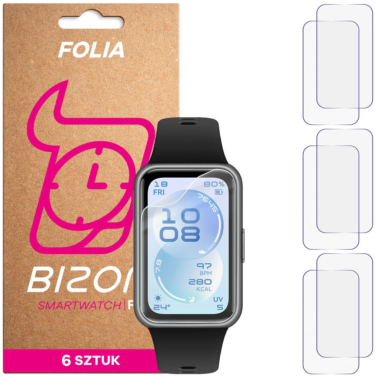 Folia hydrożelowa Bizon Watch Film HydroFlex dla Huawei Band 11