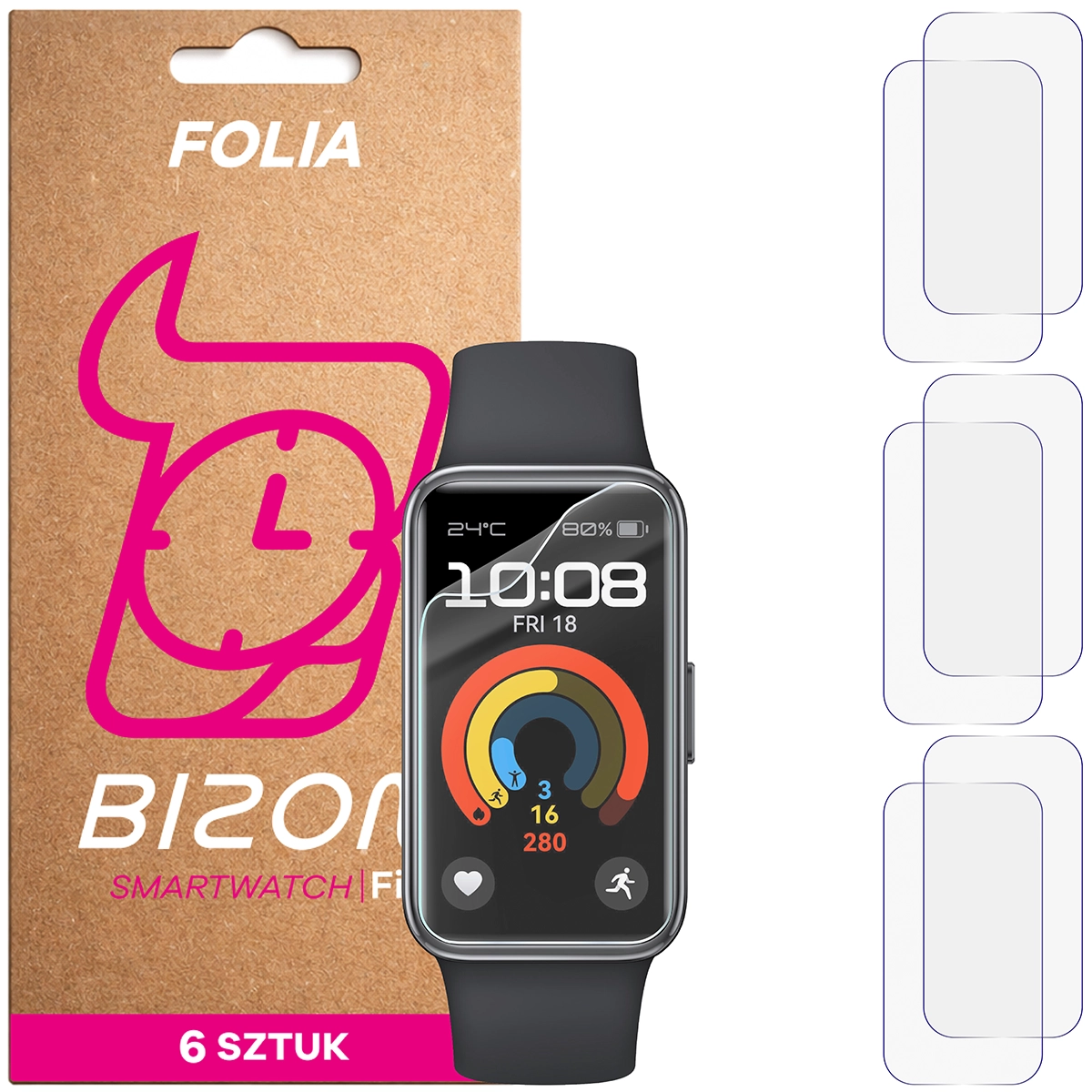 Folia hydrożelowa Bizon Watch Film HydroFlex dla Huawei Band 9