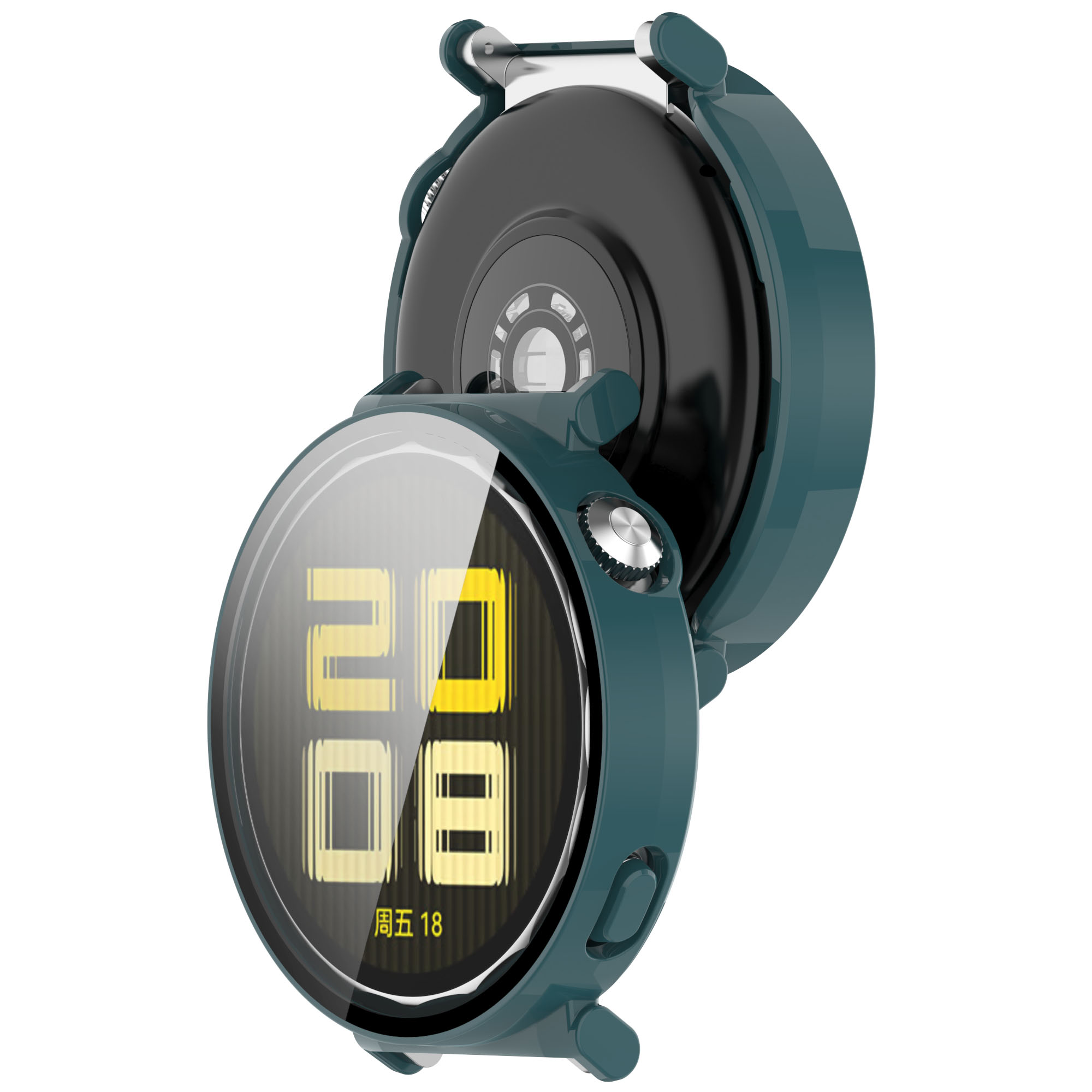 Carcasa cu sticlă pentru ceas Bizon Case+Glass Huawei Watch GT 5 41 mm, verde