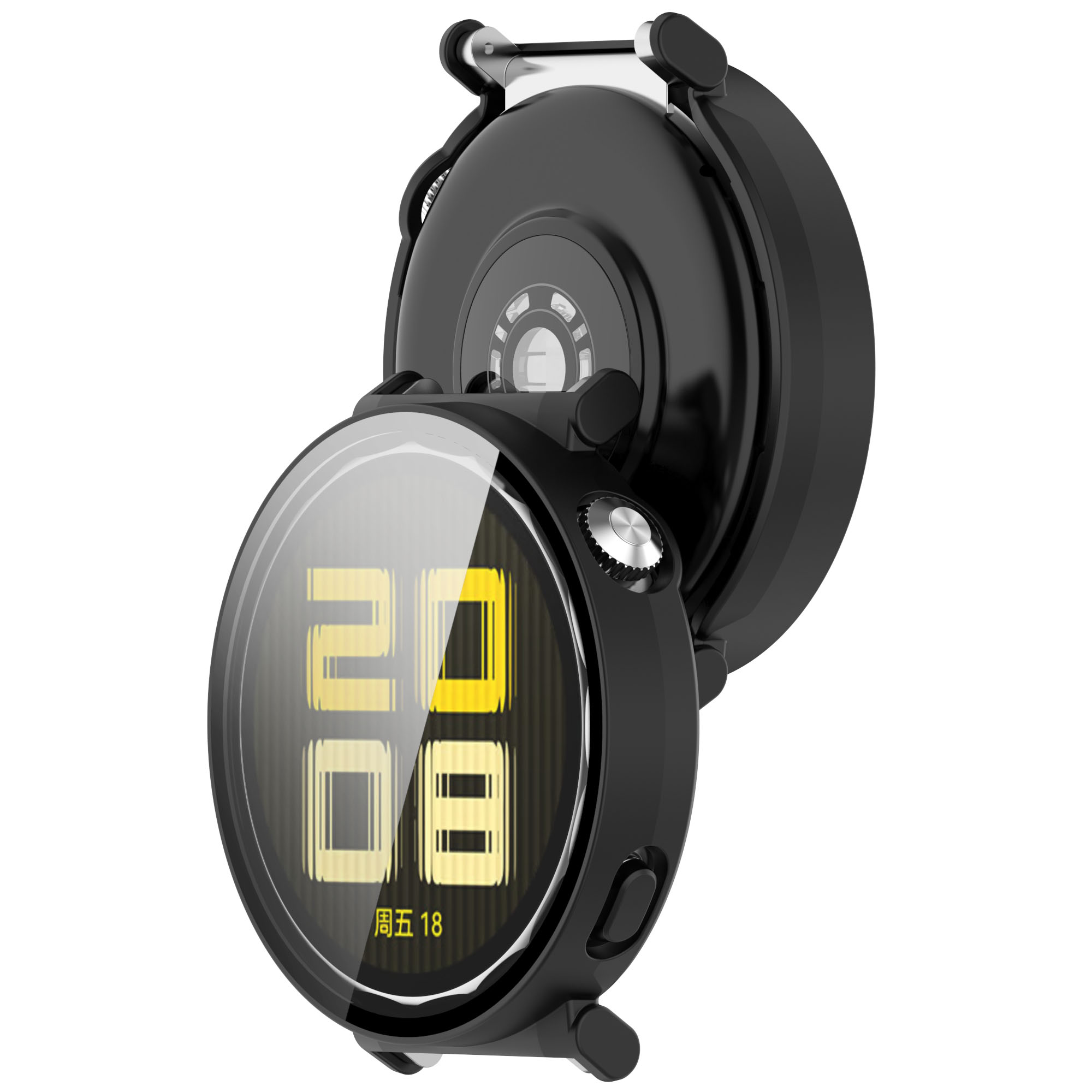 Husă cu sticlă pentru ceas Bizon Case+Glass Huawei Watch GT 5 41 mm, negru mat