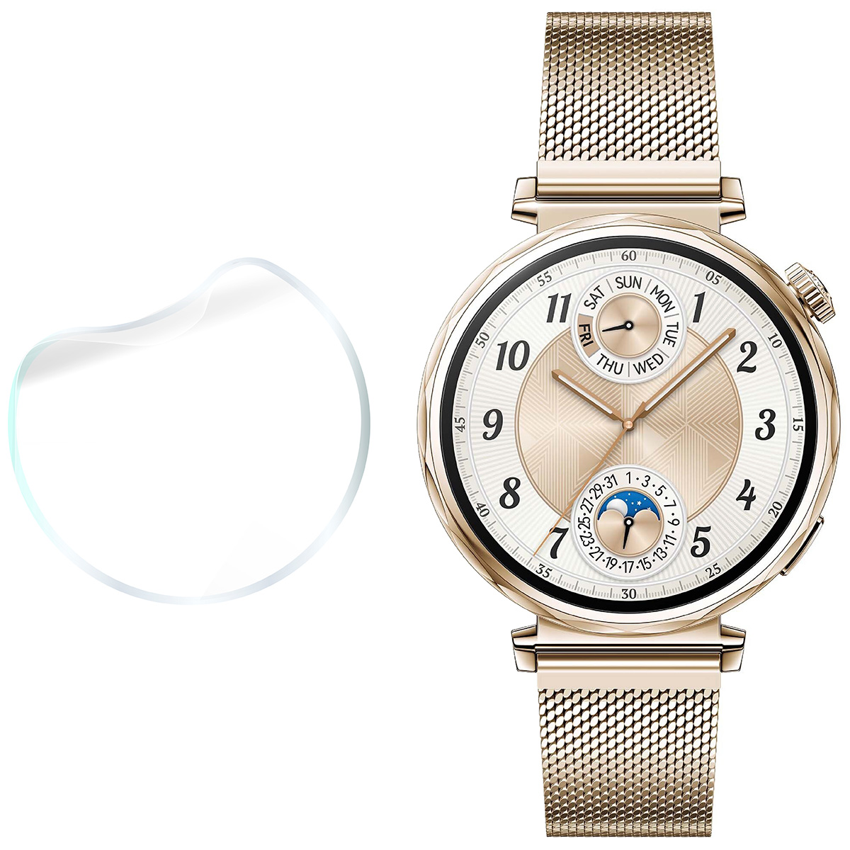 Bizon Glass Watch Hydrogel in comparison with Huawei Watch GT 5 (41mm)!