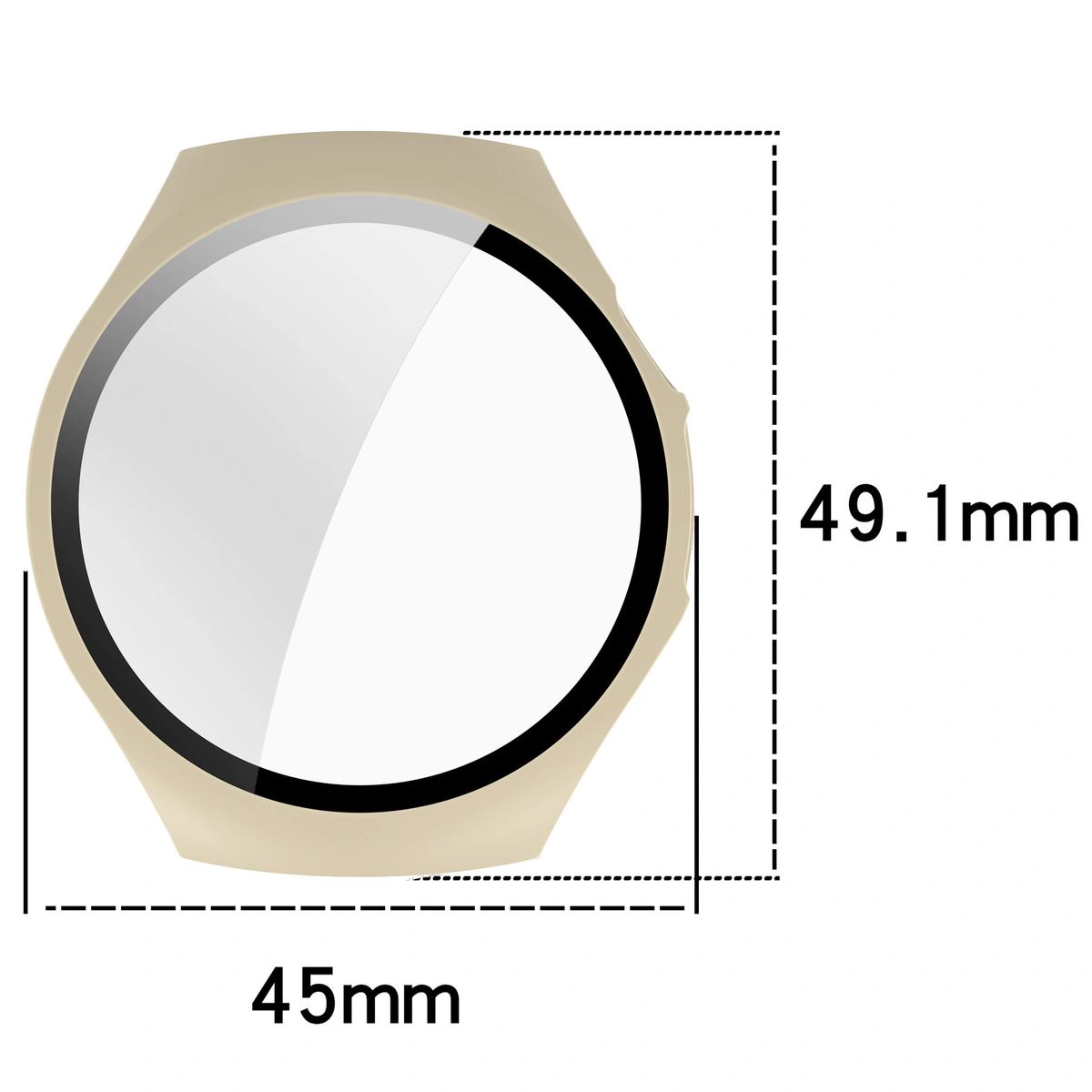 Wymiary etui Bizon Case+Glass Watch do Huawei Watch 5 42 mm