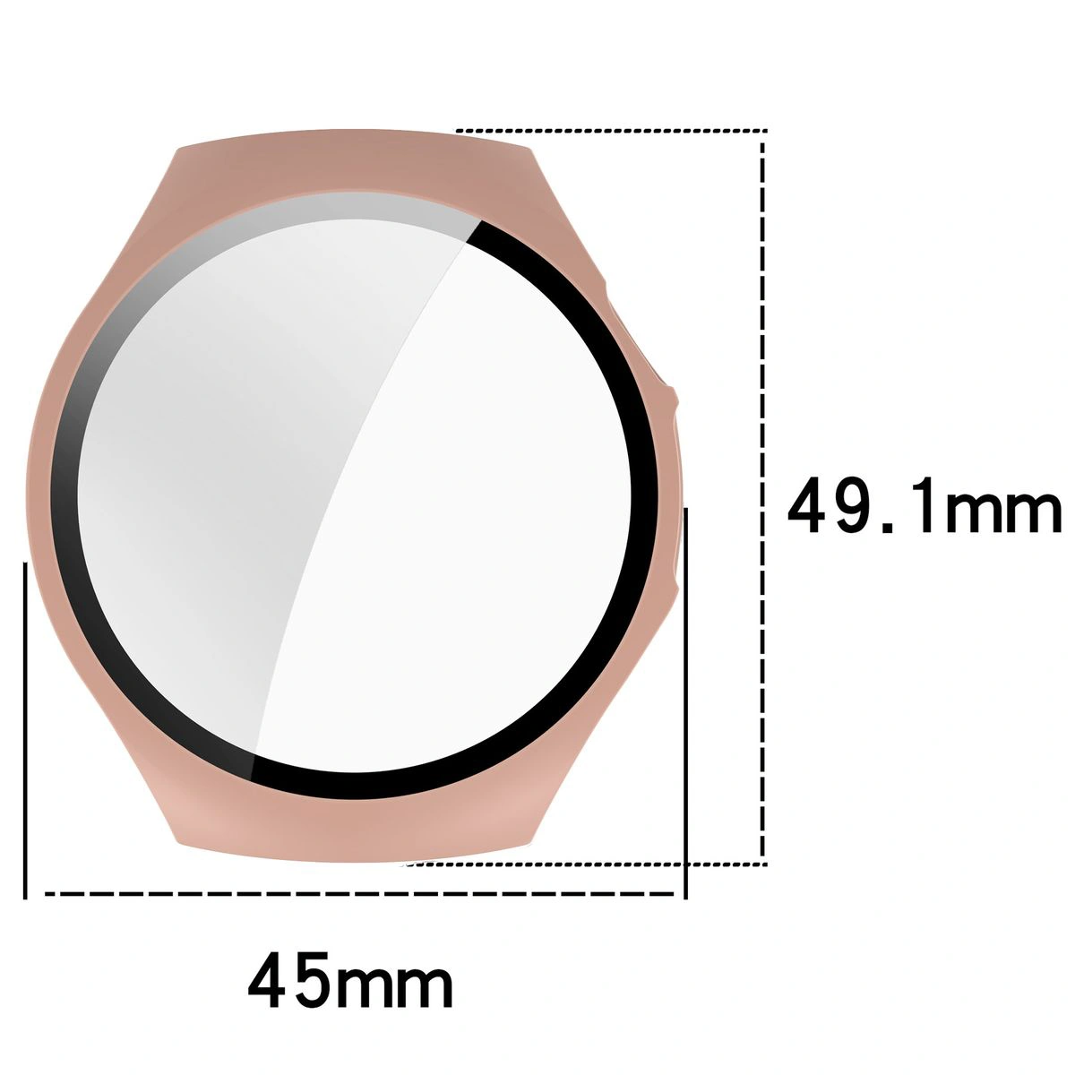 Wymiary etui Bizon Case+Glass Watch do Huawei Watch 5 42 mm