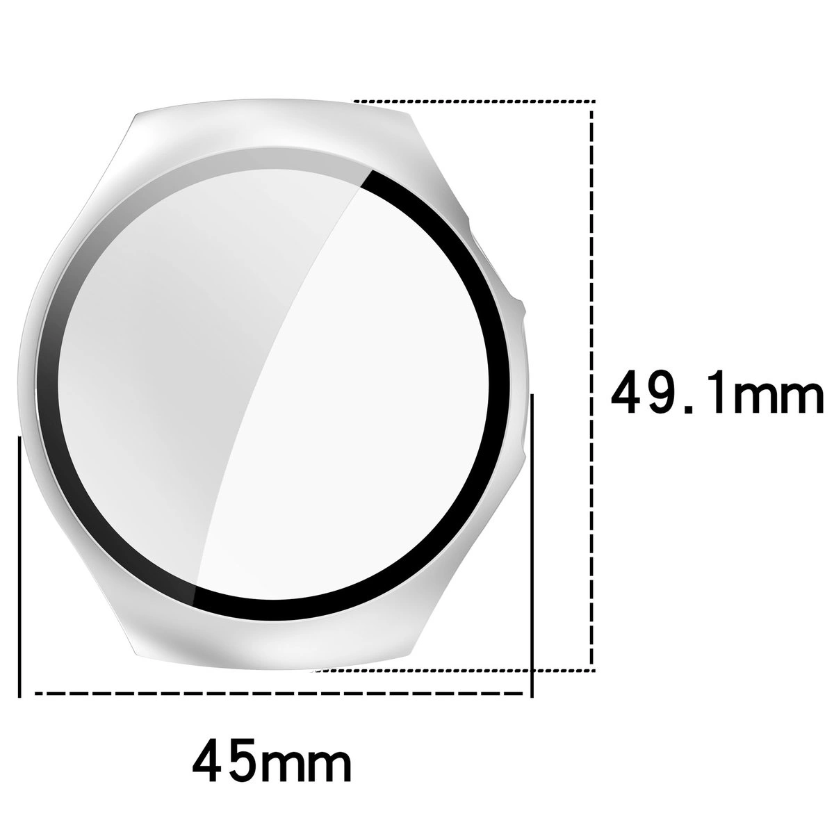 Abmessungen des Etuis Bizon Case+Glass Watch für Huawei Watch 5 42 mm