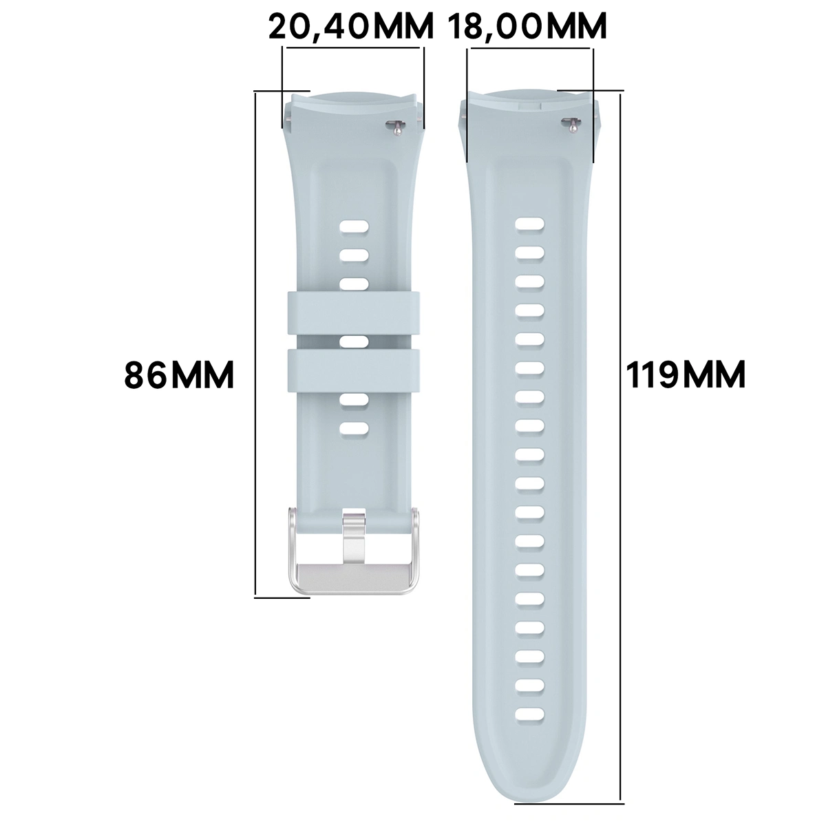 So misst man das Armband für Huawei Watch 5 42 mm