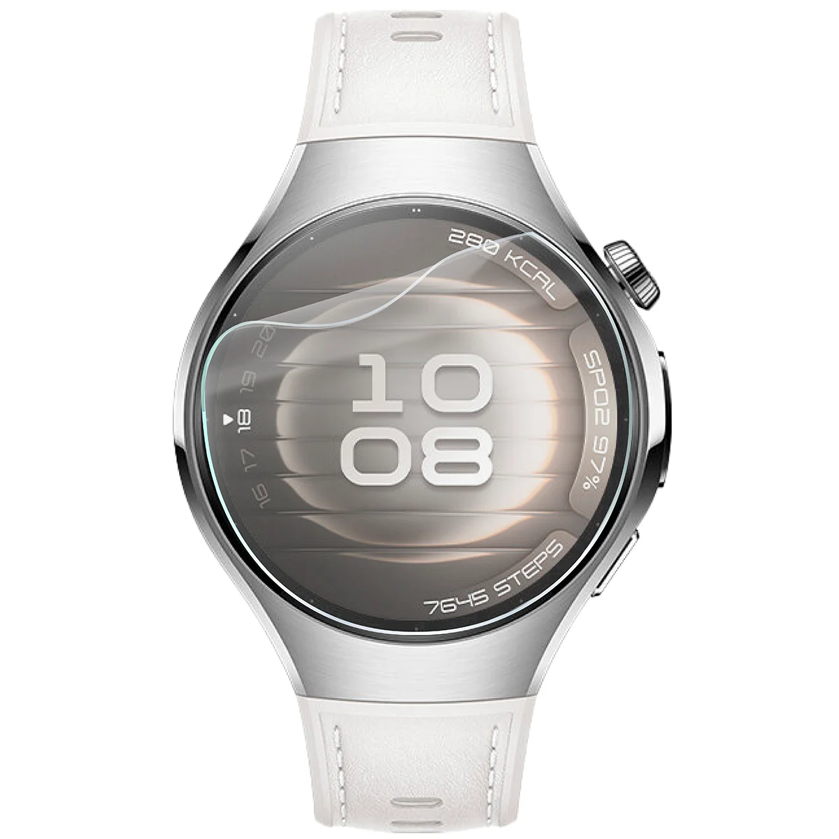 Bison Hydrogel Film HydroFlex for Huawei Watch 5 42 mm on the watch